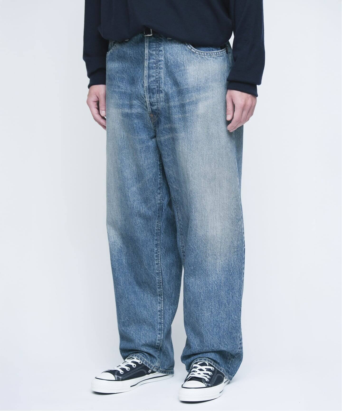 A.PRESSE/アプレッセ】 No.22 Washed Wide Denim Pants（デニムパンツ
