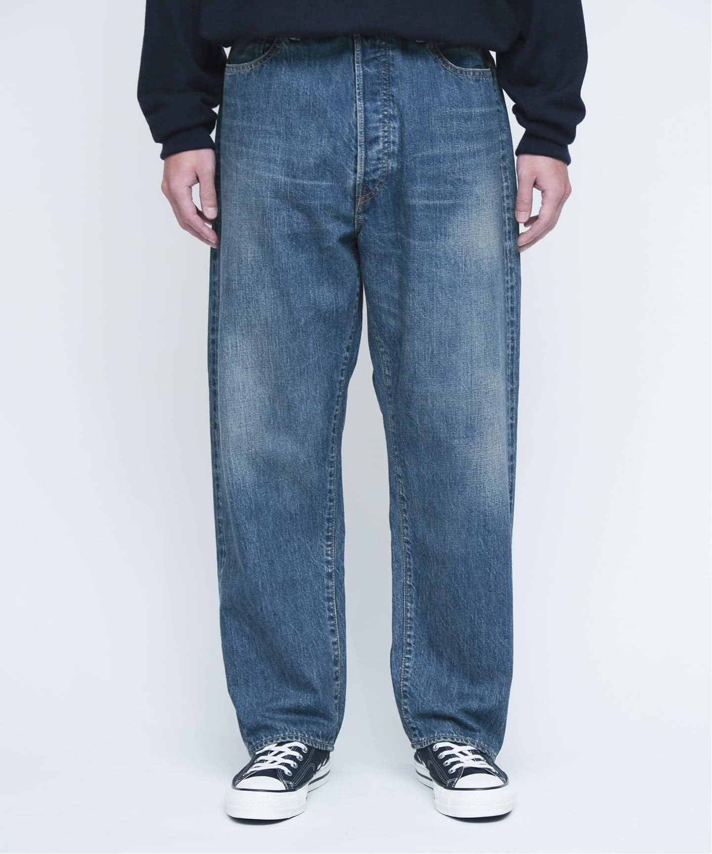 A.PRESSE/アプレッセ】 Washed Denim Wide Pants（デニムパンツ