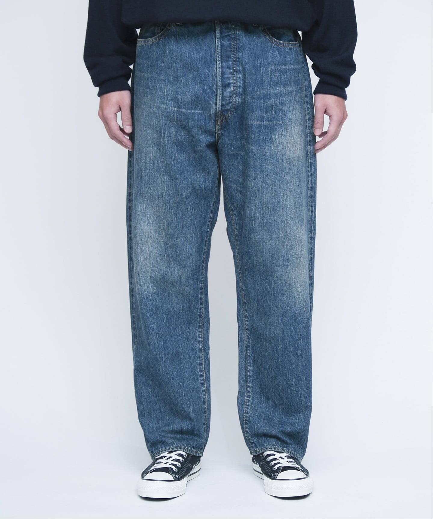 A.PRESSE/アプレッセ】 Washed Denim Wide Pants（デニムパンツ 