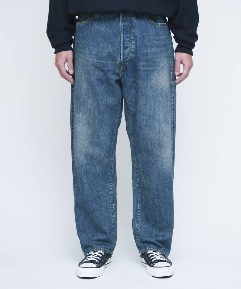 A.PRESSE/アプレッセ】 Washed Denim Wide Pants（デニムパンツ 