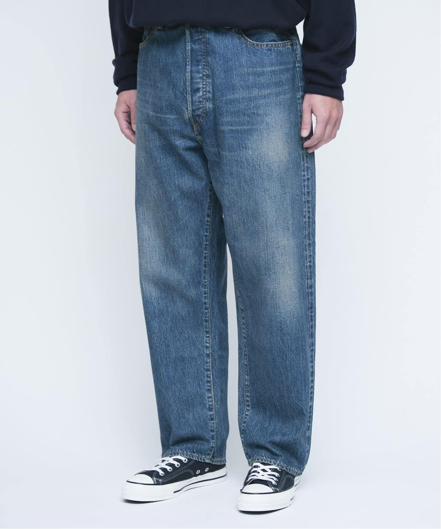A.PRESSE/アプレッセ】 Washed Denim Wide Pants（デニムパンツ