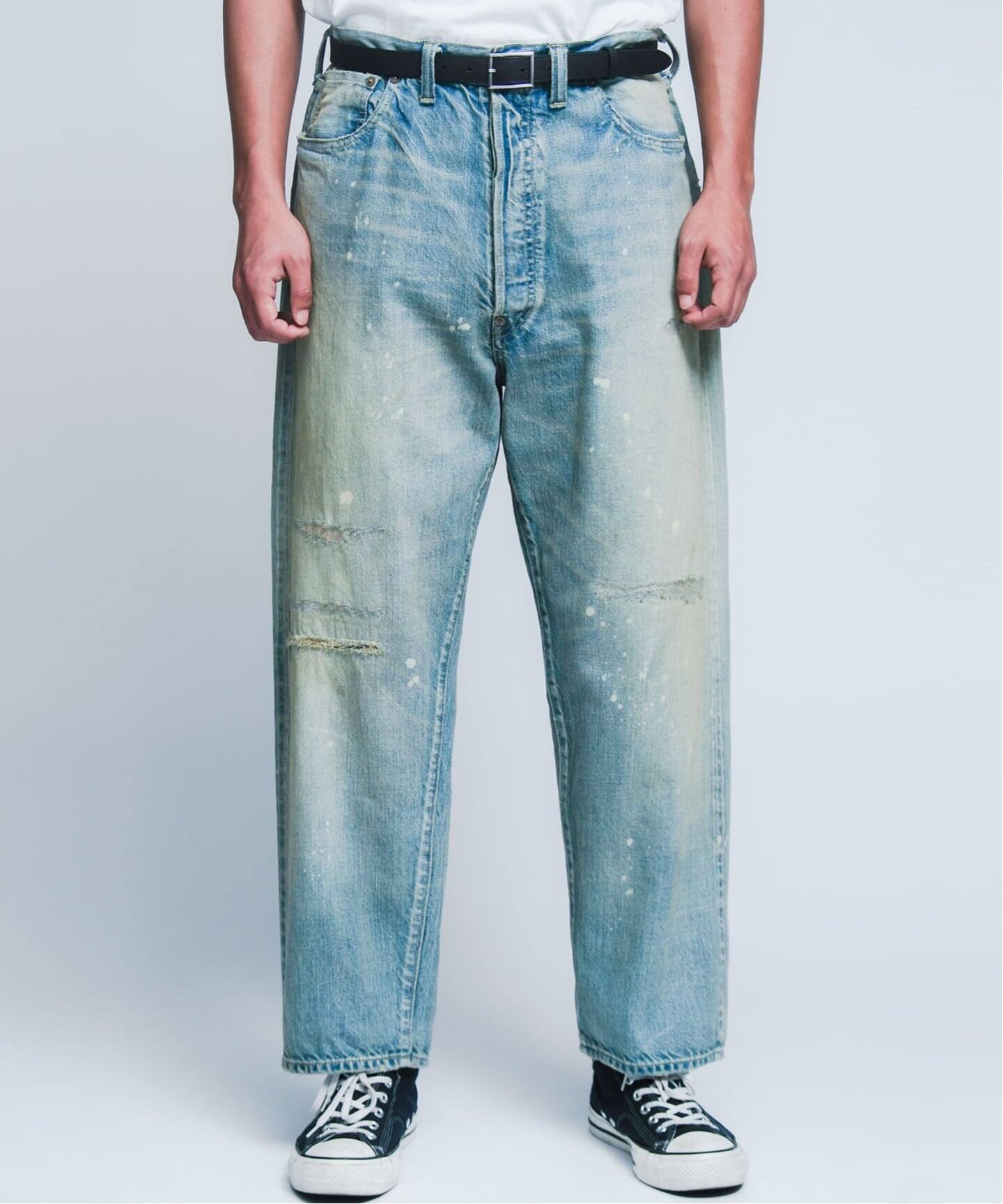 A.PRESSE/アプレッセ】 No.37 Washed Wide Denim Pants：デニム