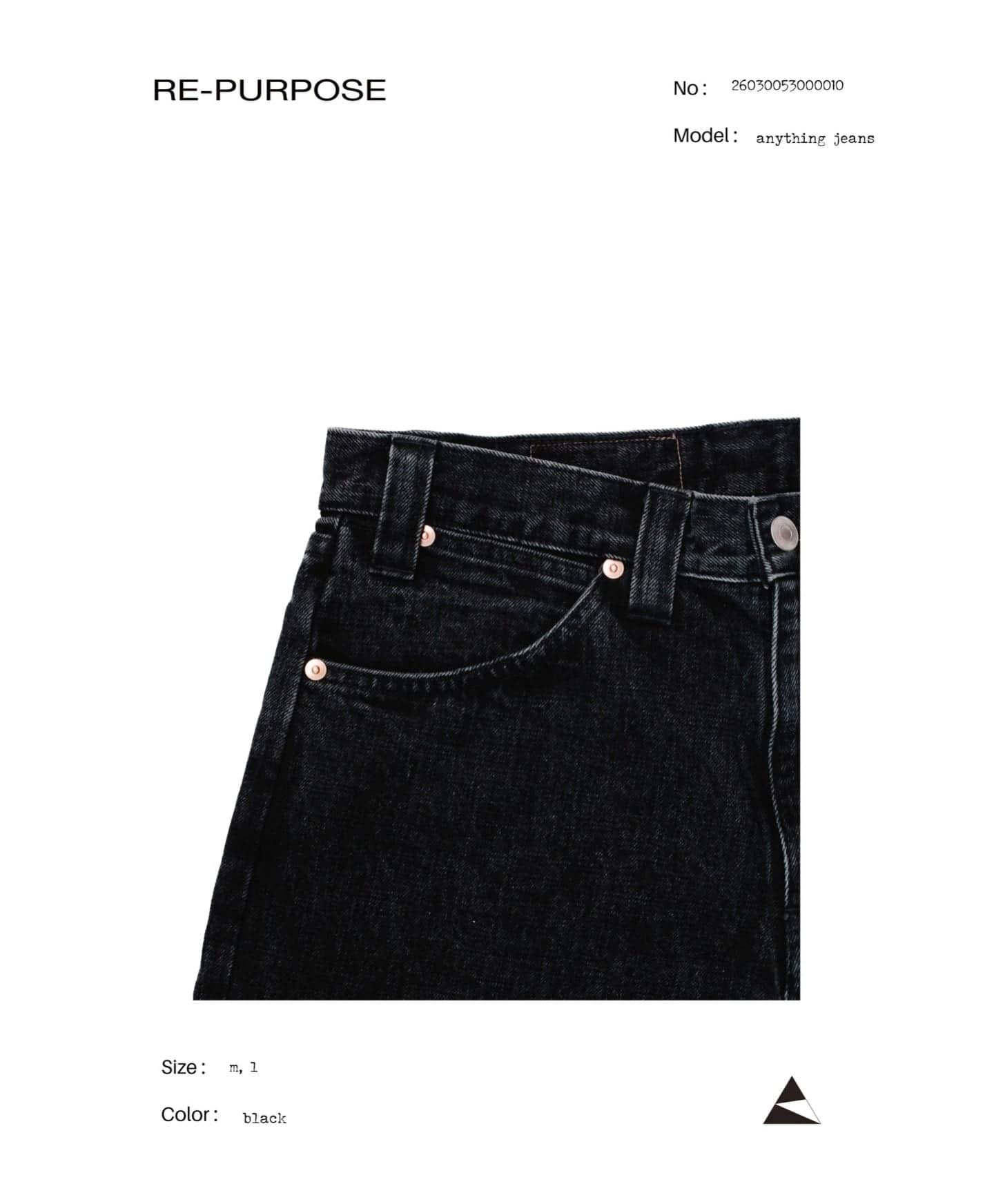 RE-PURPOSE / リパーパス】 anything jeans（デニムパンツ・ジーンズ