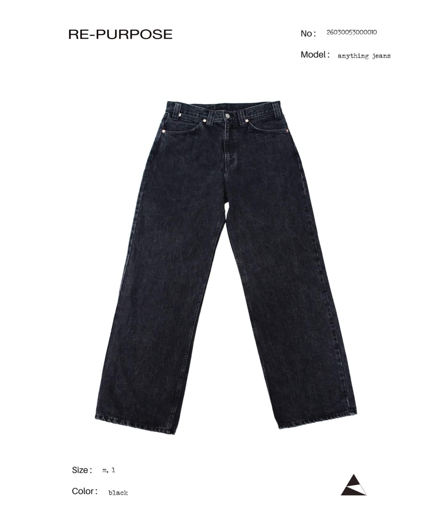 RE-PURPOSE / リパーパス】 anything jeans（デニムパンツ・ジーンズ