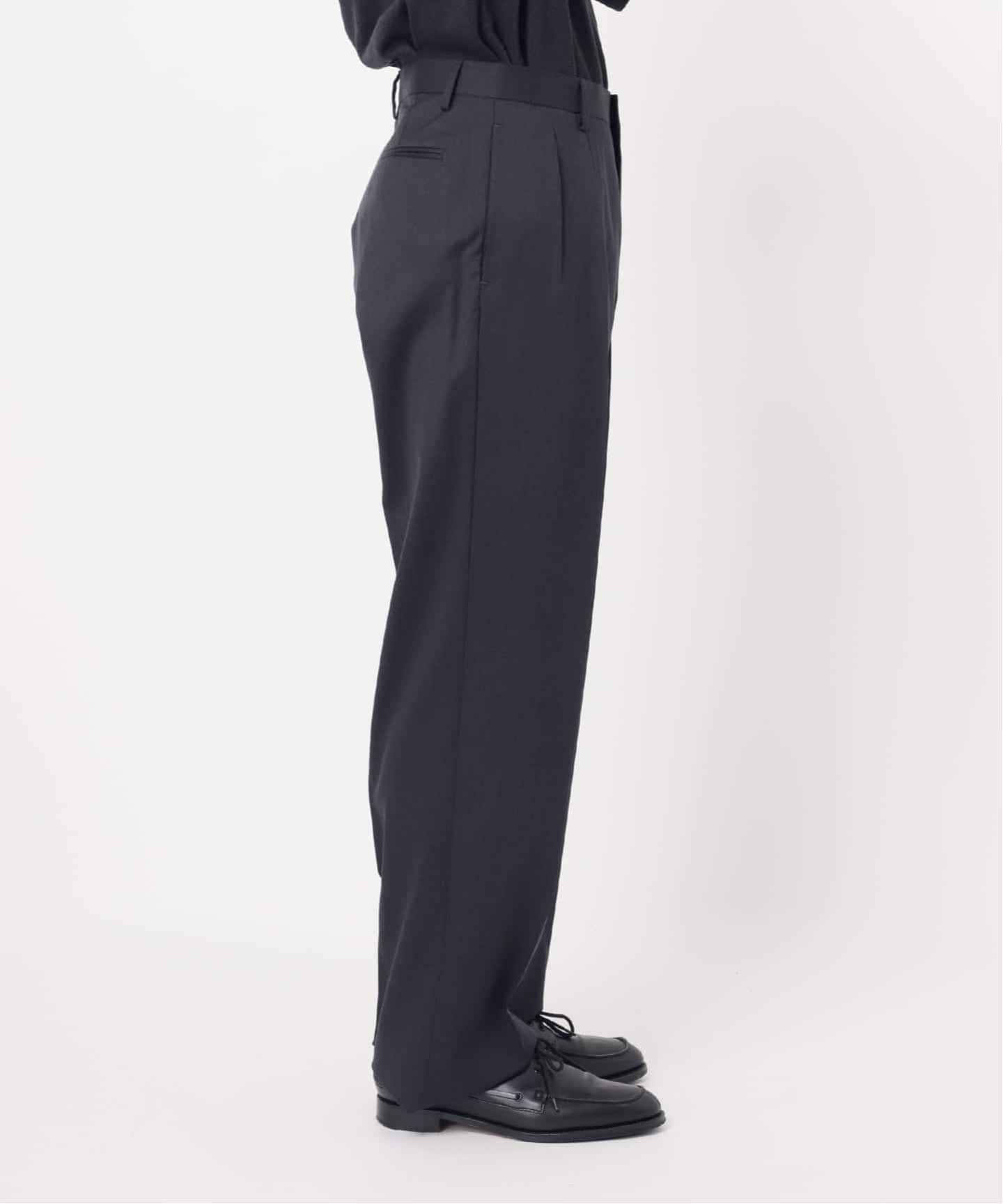 LE / エルイー】 2TUCK WOOL PT：セットアップ着用可（スラックス）｜L