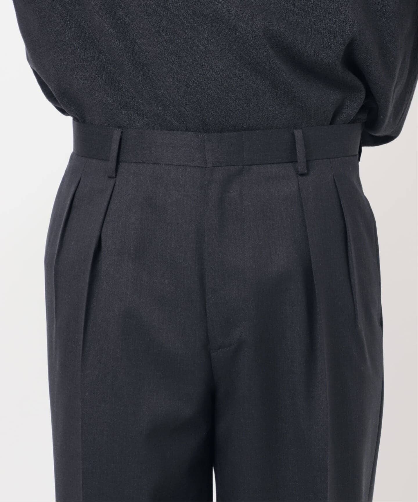 LE / エルイー】 2TUCK WOOL PT：セットアップ着用可（スラックス）｜L