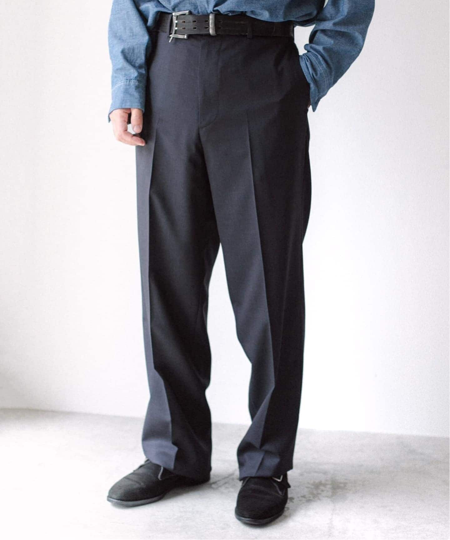 LE / エルイー】STRAIGHT WOOL PT：セットアップ着用可（スラックス