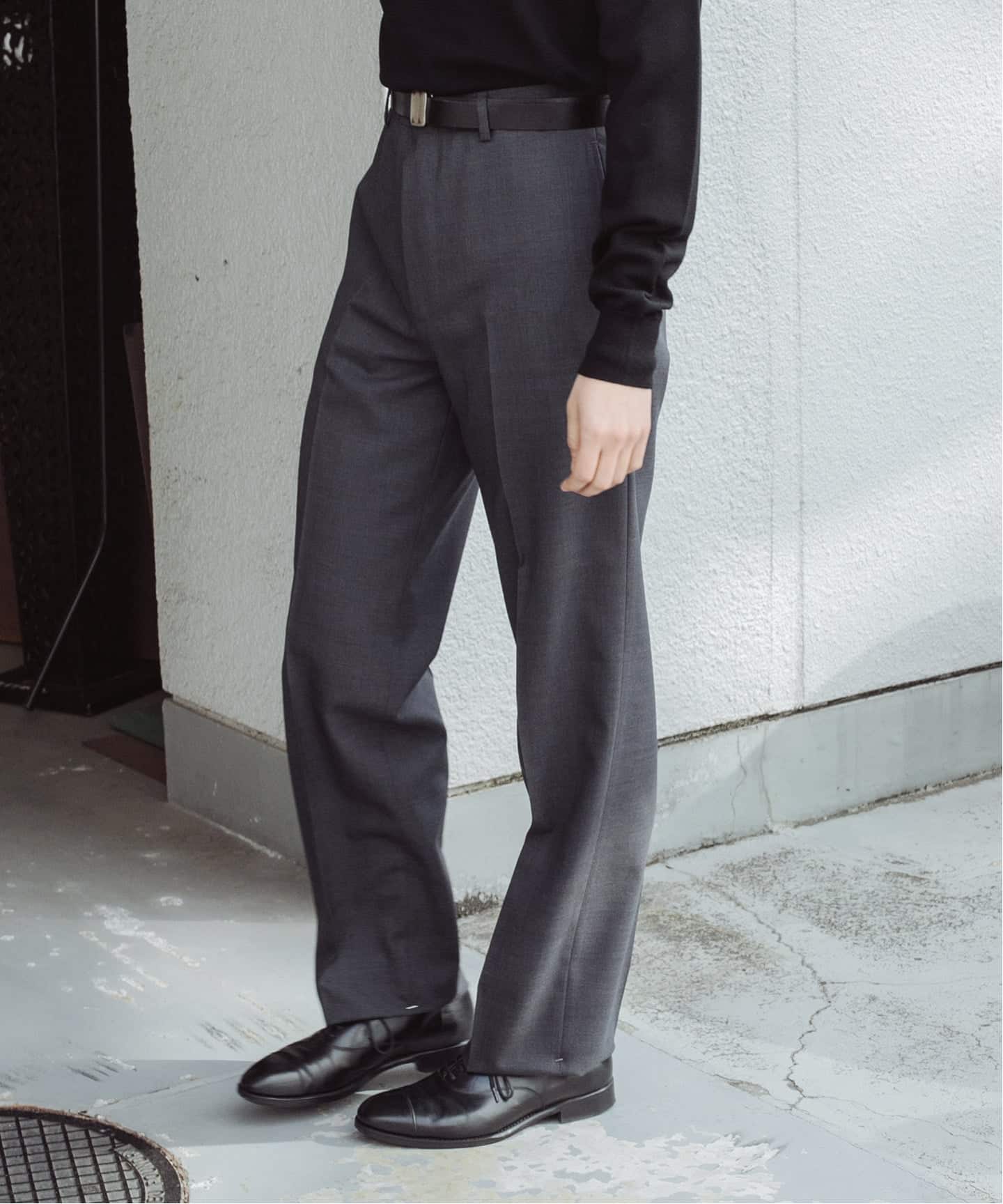 LE / エルイー】 STRAIGHT WOOL PT【セットアップ着用可】（スラックス