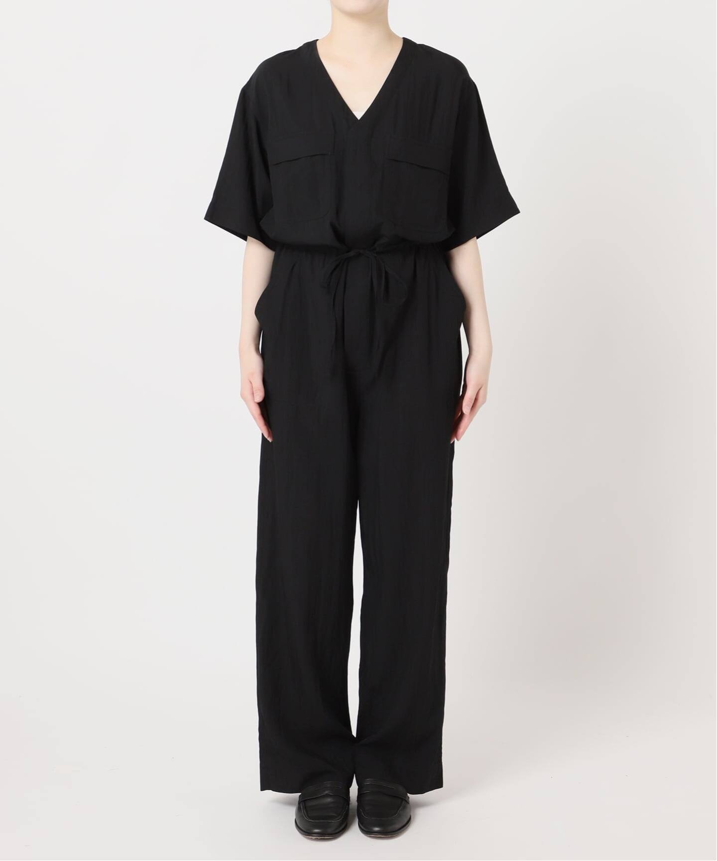 ≪予約≫ダブルポケットVネックオールインワン（つなぎ