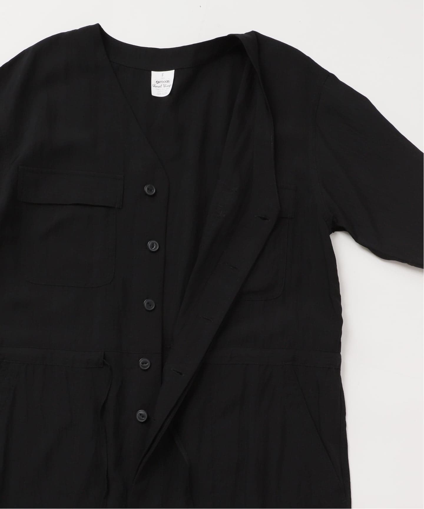 ≪予約≫ダブルポケットVネックオールインワン（つなぎ