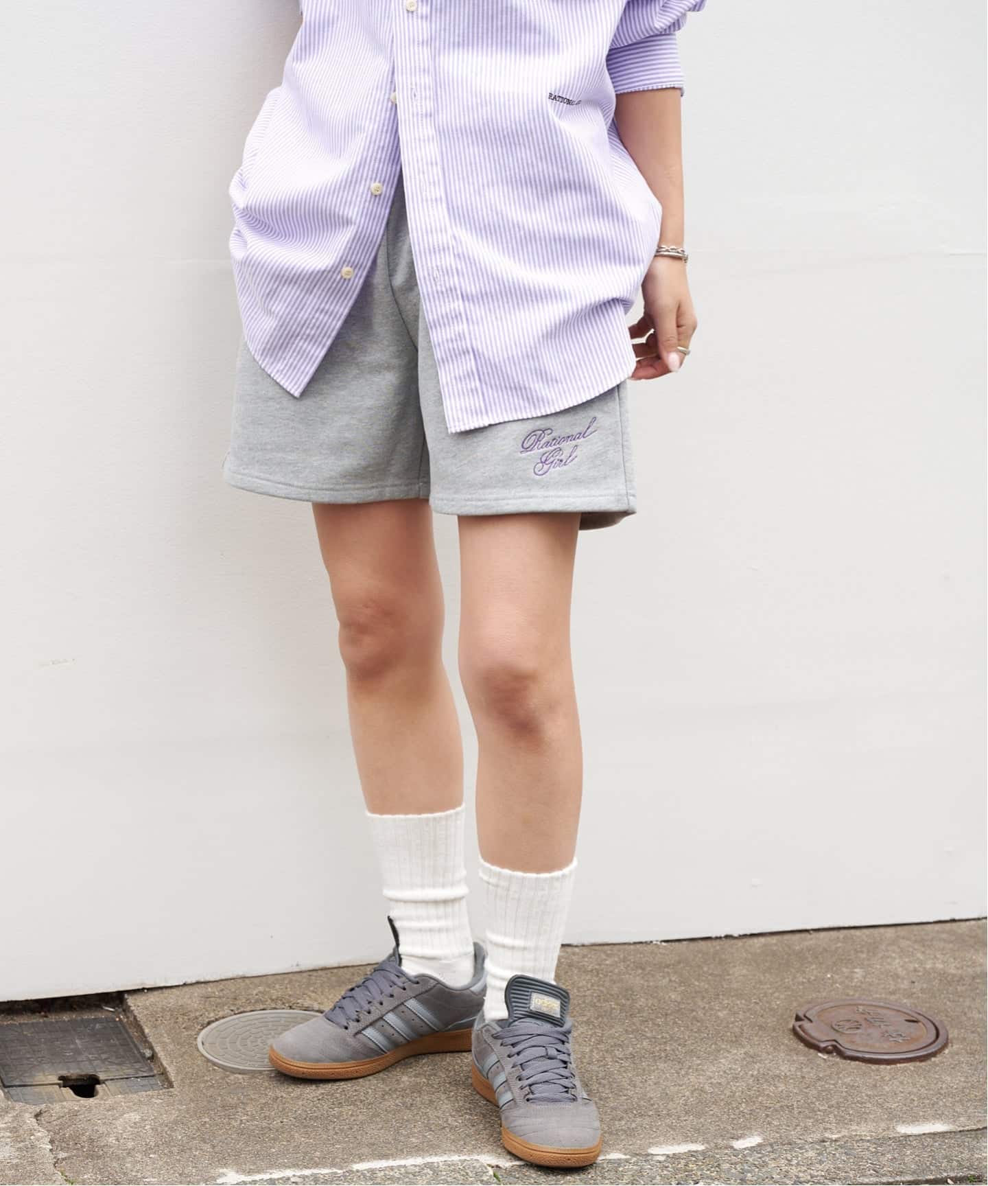RATIONAL GIRLロゴ刺繍スウェットショートパンツ（ショート・ハーフ