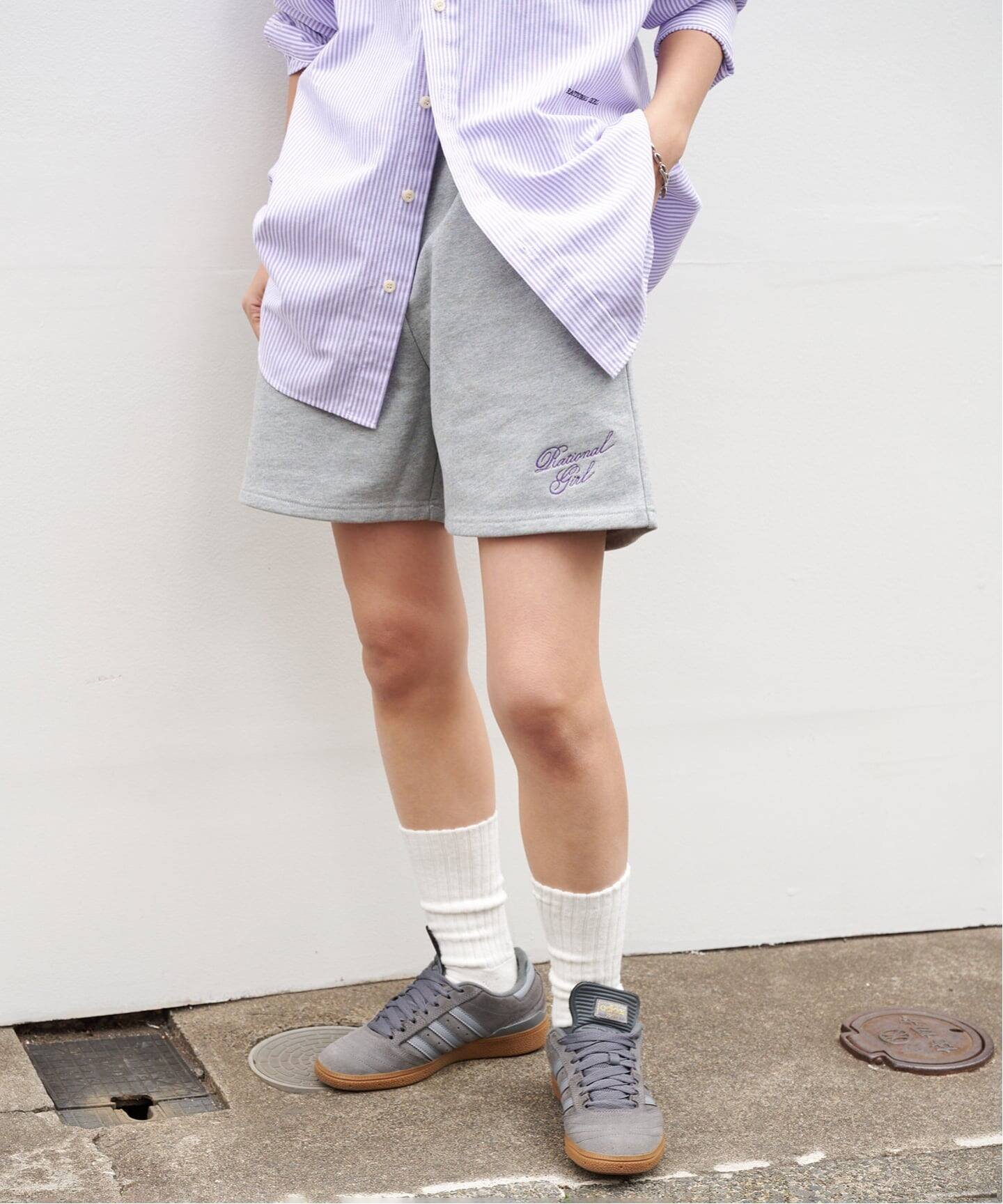 RATIONAL GIRLロゴ刺繍スウェットショートパンツ（ショート・ハーフ