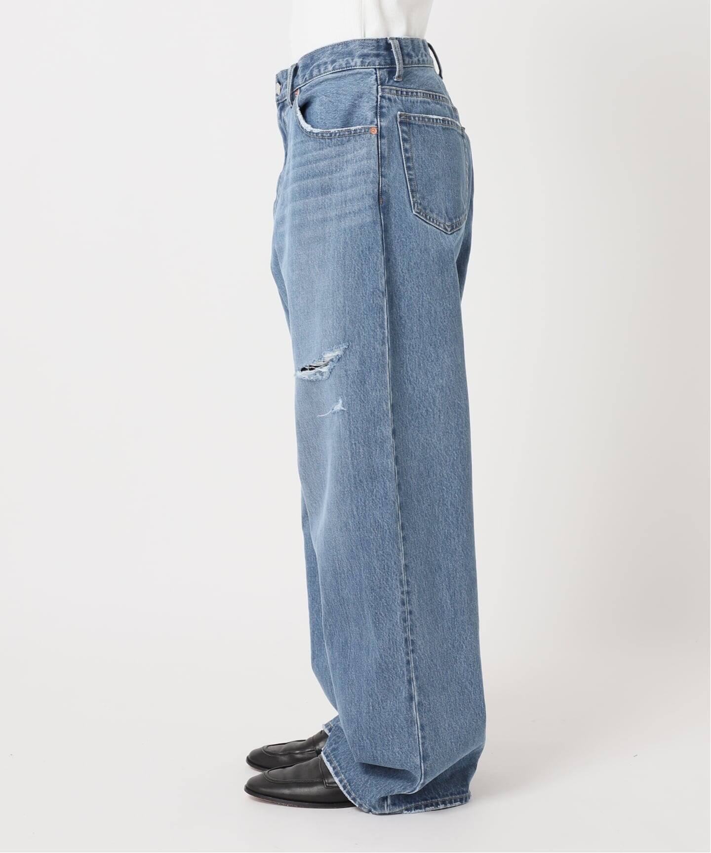 ULTデニムハイライズルーズスラッシュ5PKT（デニムパンツ・ジーンズ