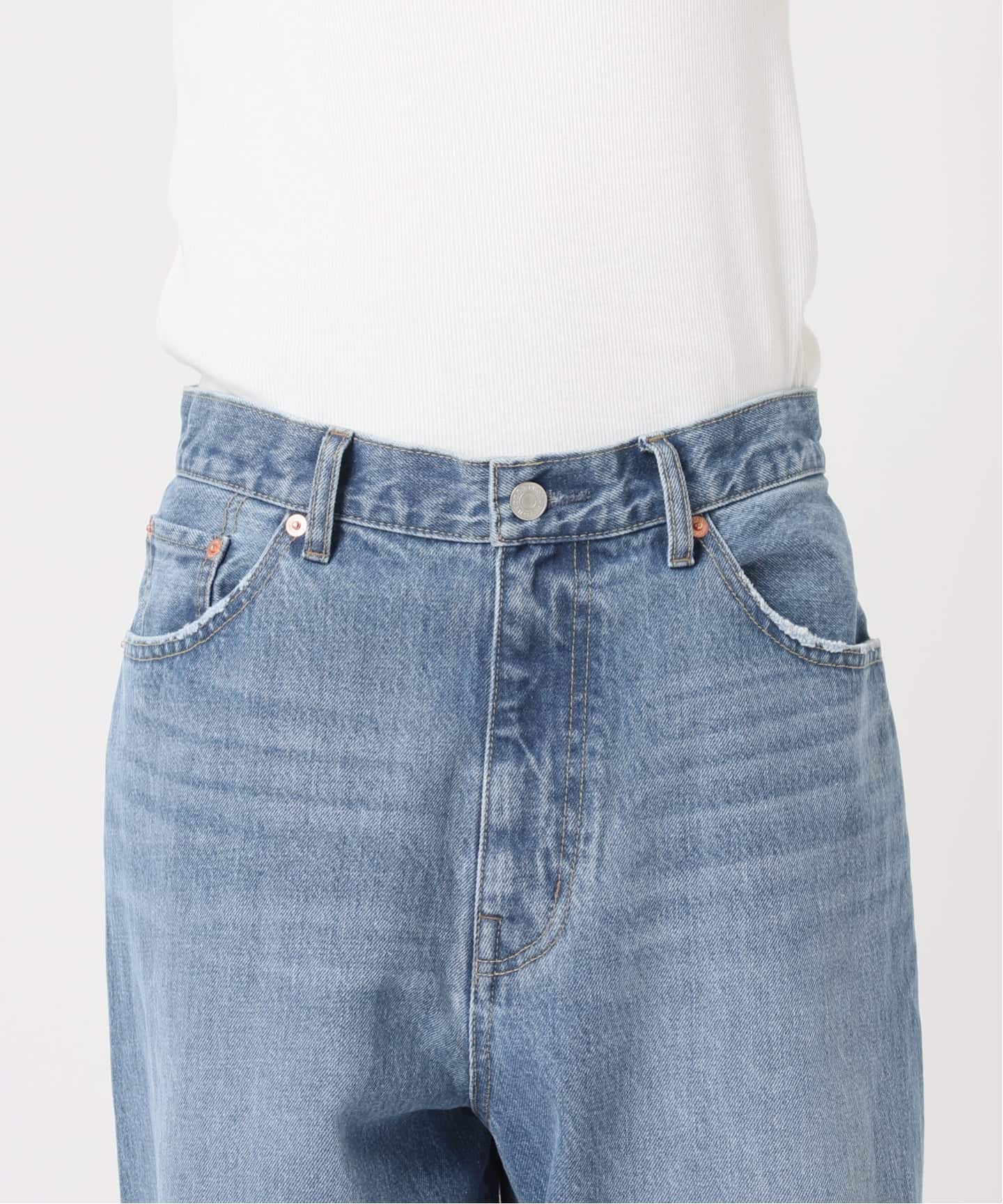ULTデニムハイライズルーズスラッシュ5PKT（デニムパンツ・ジーンズ