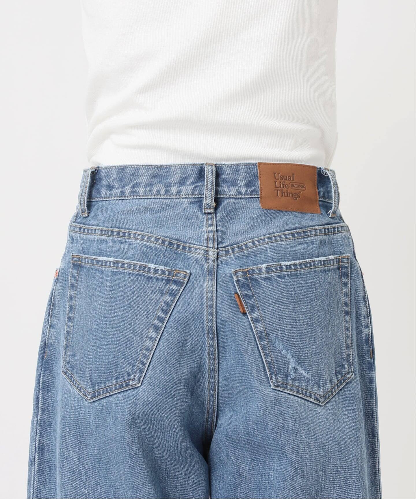 ULTデニムハイライズルーズスラッシュ5PKT(デニムパンツ・ジーンズ ULTデニムハイライズルーズスラッシュ5PKT(デニムパンツ・ジーンズ
