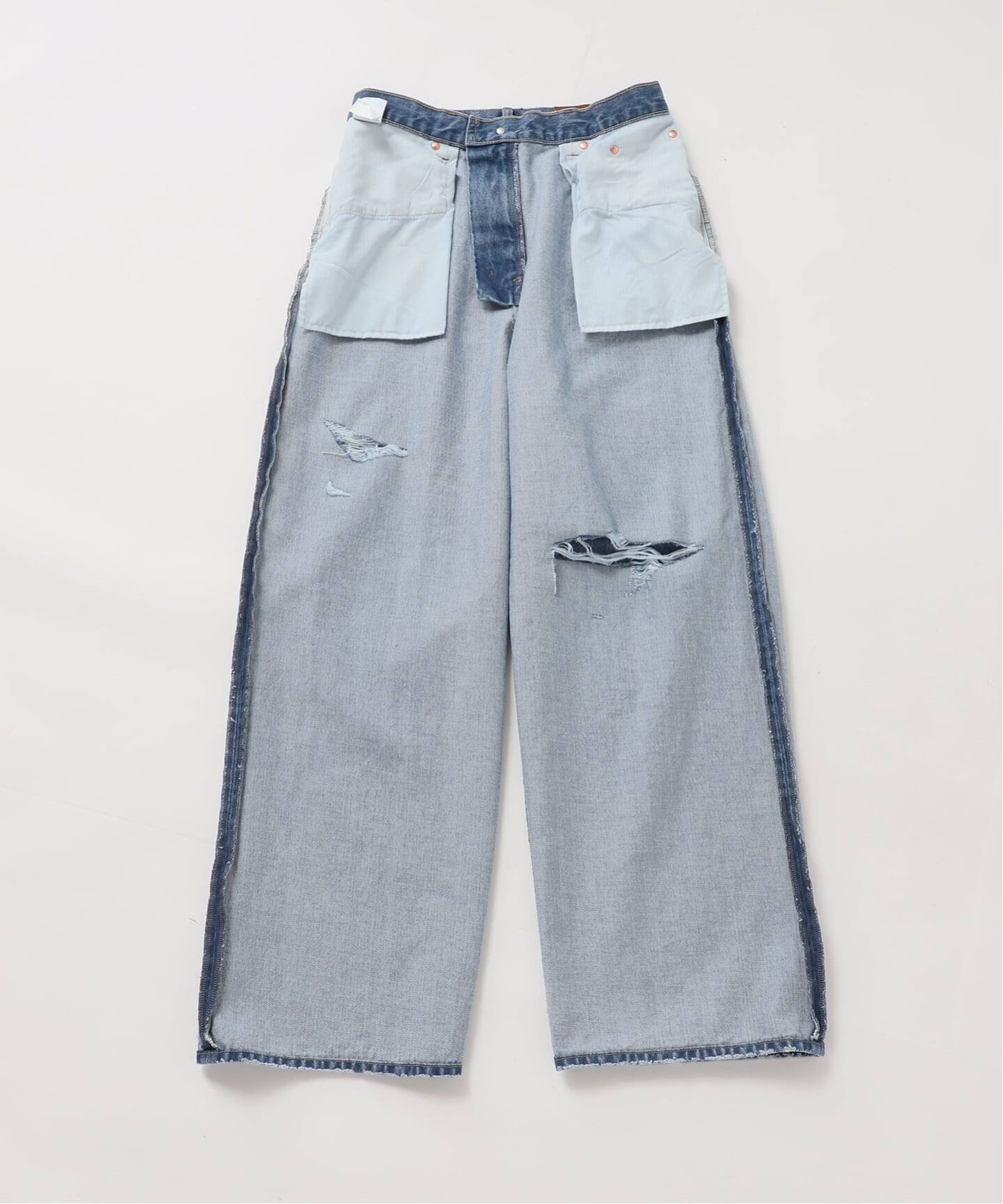 ULTデニムハイライズルーズスラッシュ5PKT（デニムパンツ・ジーンズ
