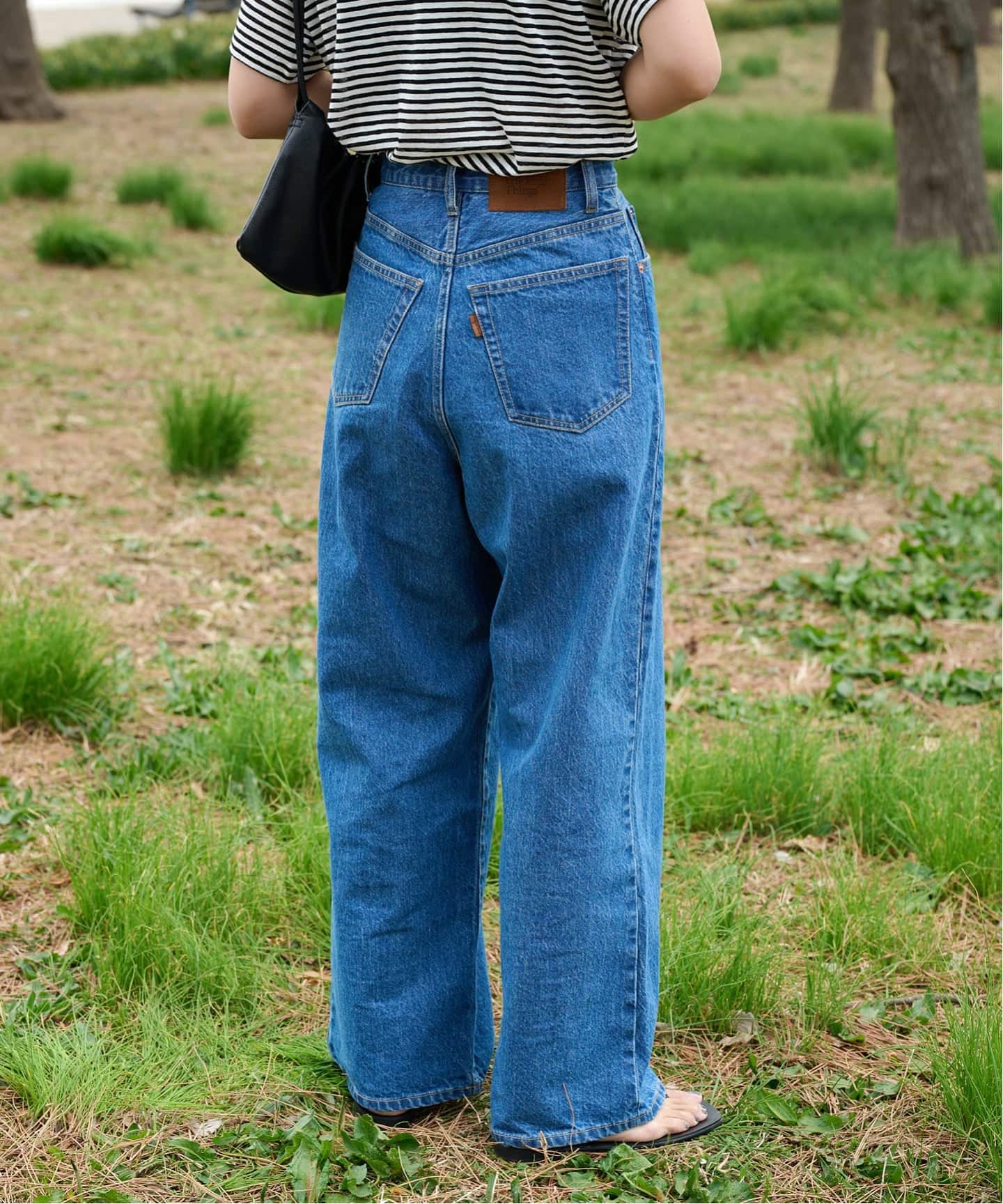追加 ULTサマーデニムハイライズルーズ5PKT BLUE/NAVY（デニムパンツ