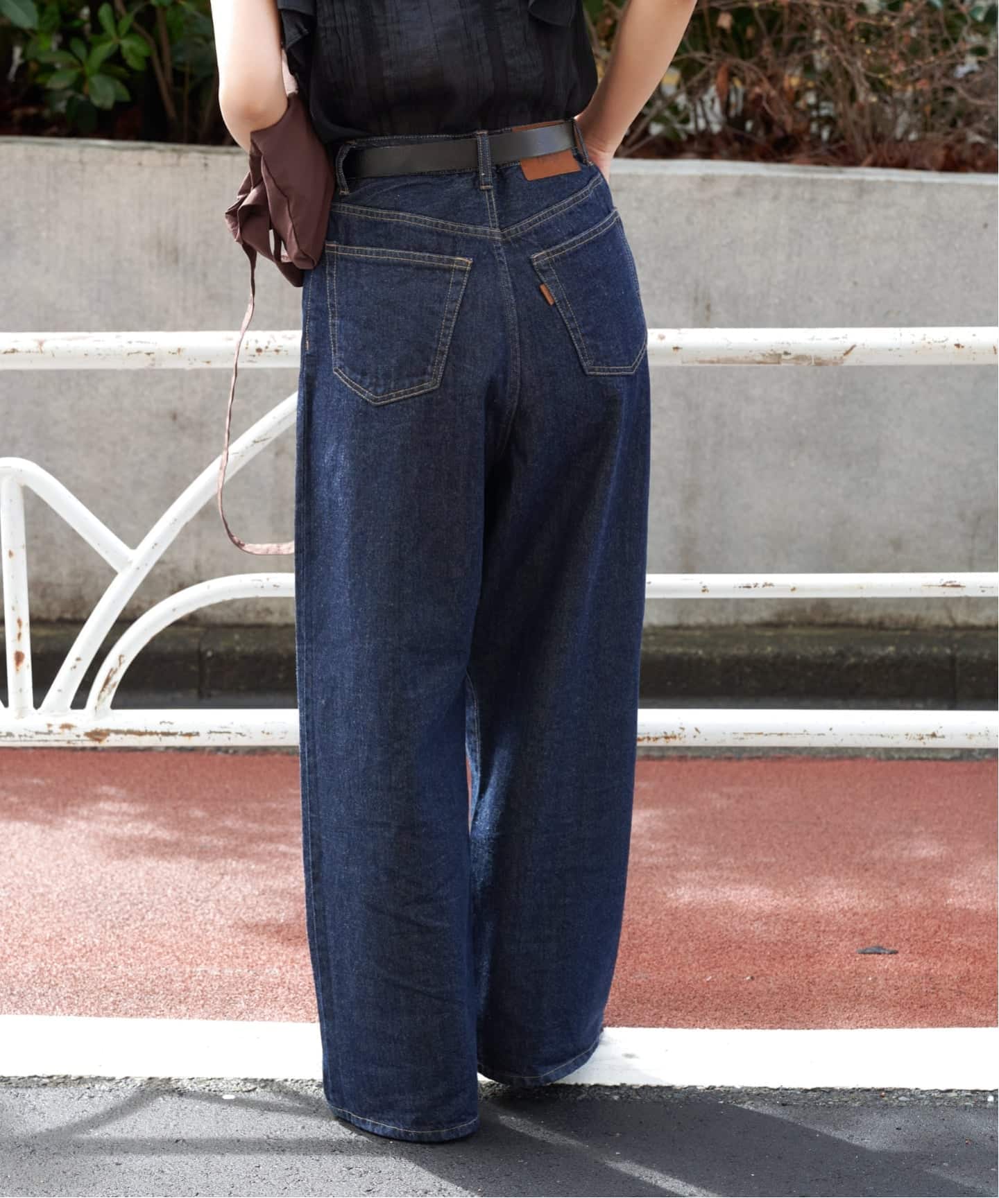 ≪予約 追加≫ULTサマーデニムハイライズルーズ5PKT BLUE/NAVY（デニム