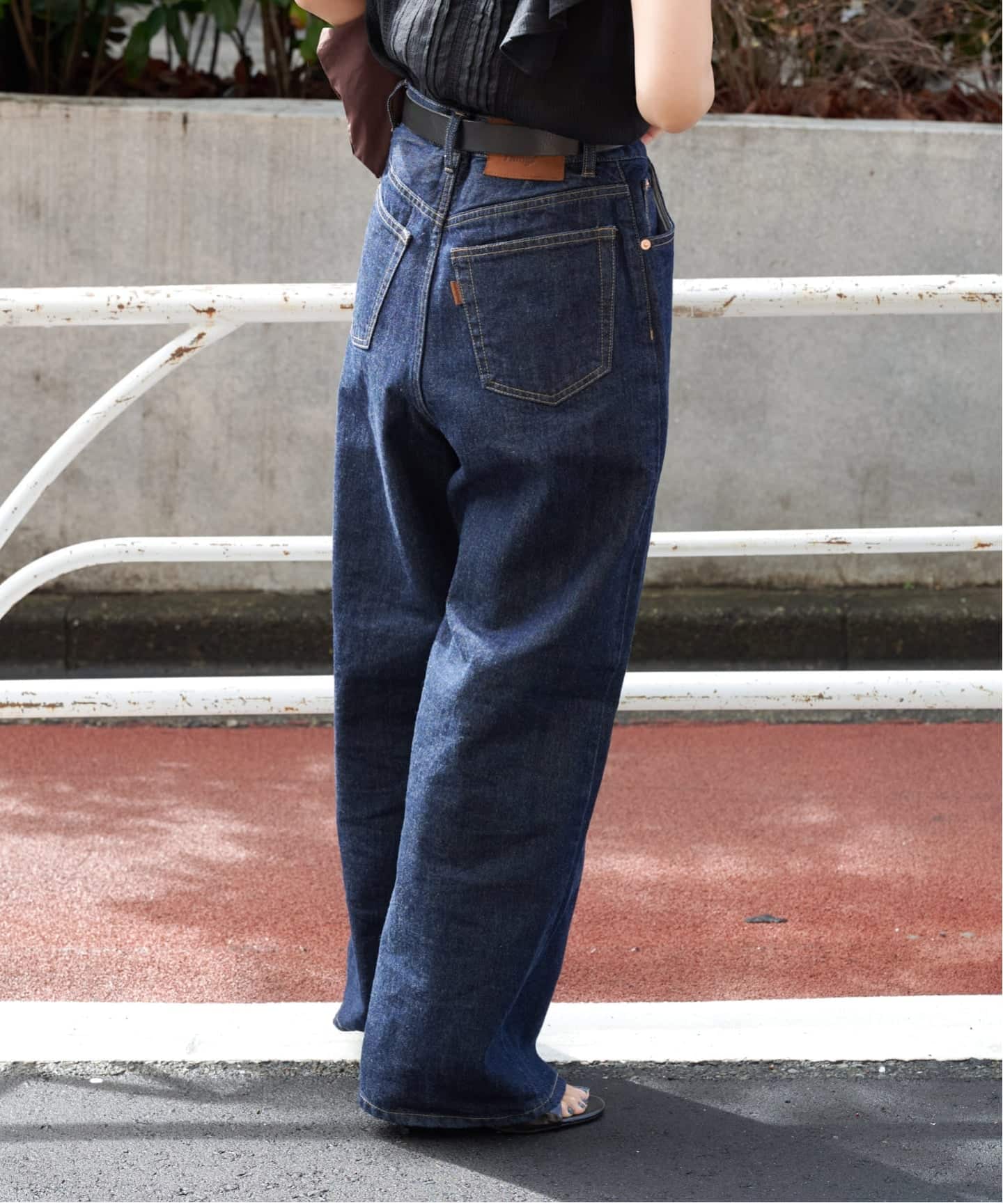 ≪予約 追加≫ULTサマーデニムハイライズルーズ5PKT BLUE/NAVY（デニム
