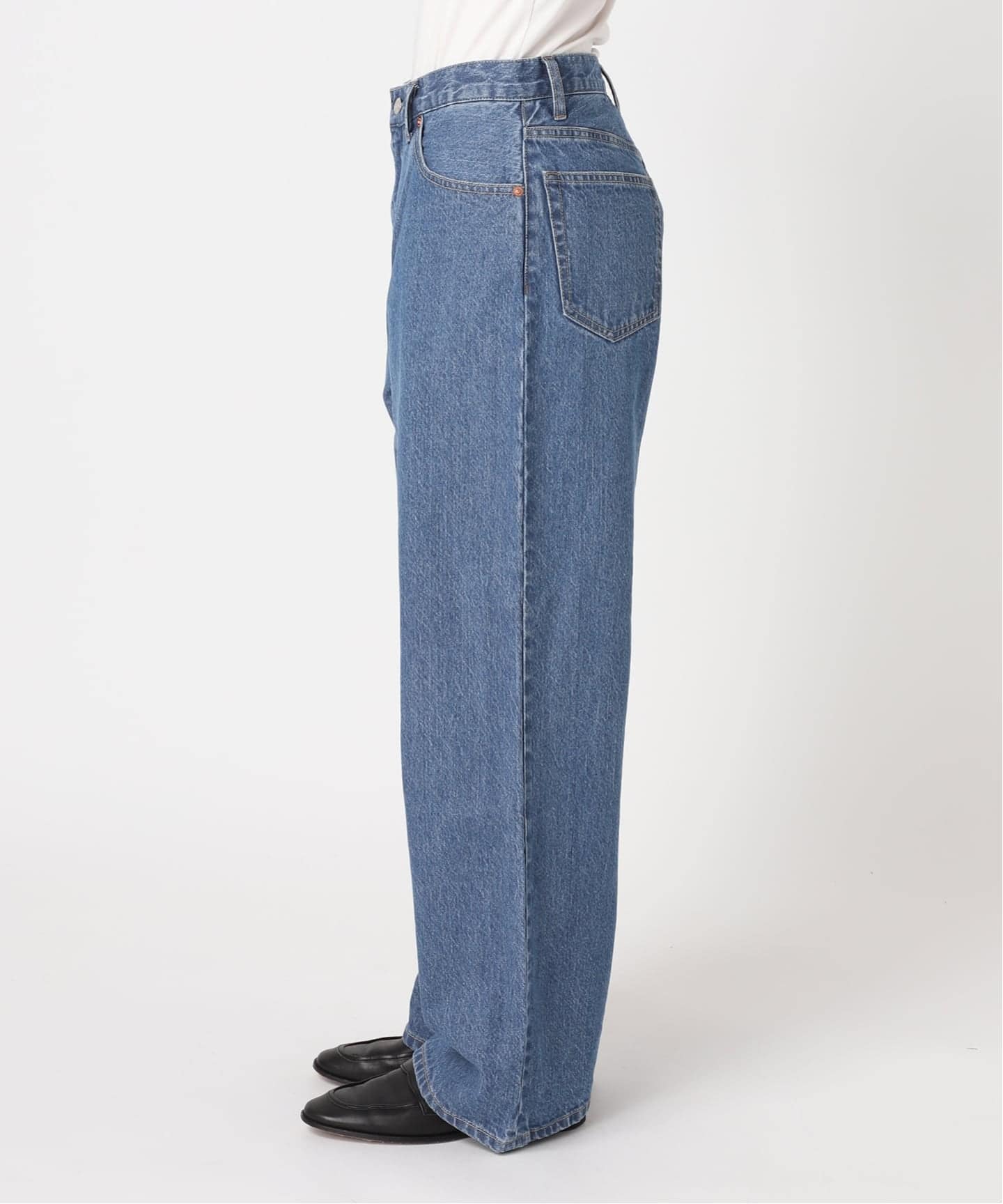 ≪予約 追加≫ULTサマーデニムハイライズルーズ5PKT BLUE/NAVY（デニム