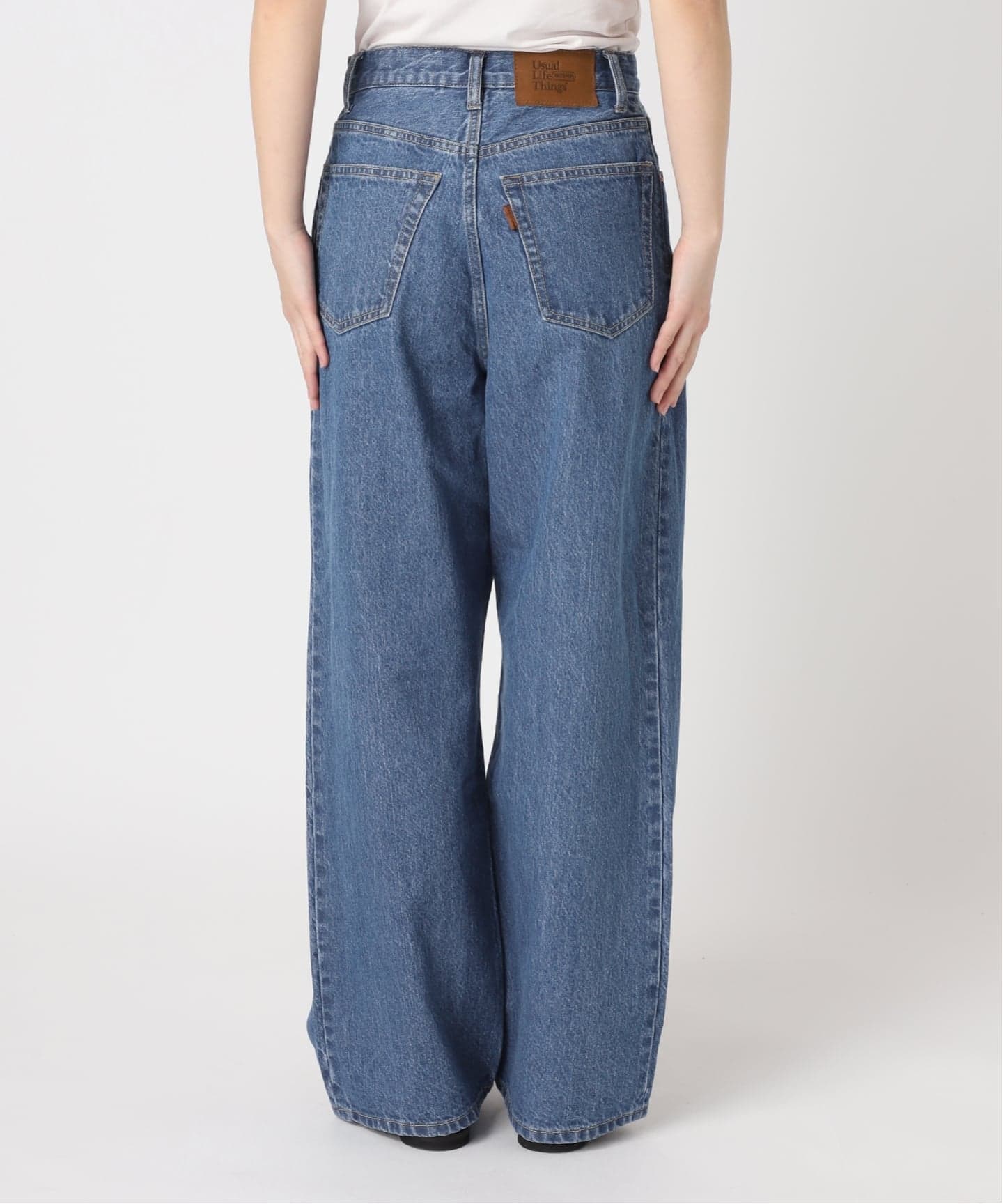 追加 ULTサマーデニムハイライズルーズ5PKT BLUE/NAVY（デニムパンツ