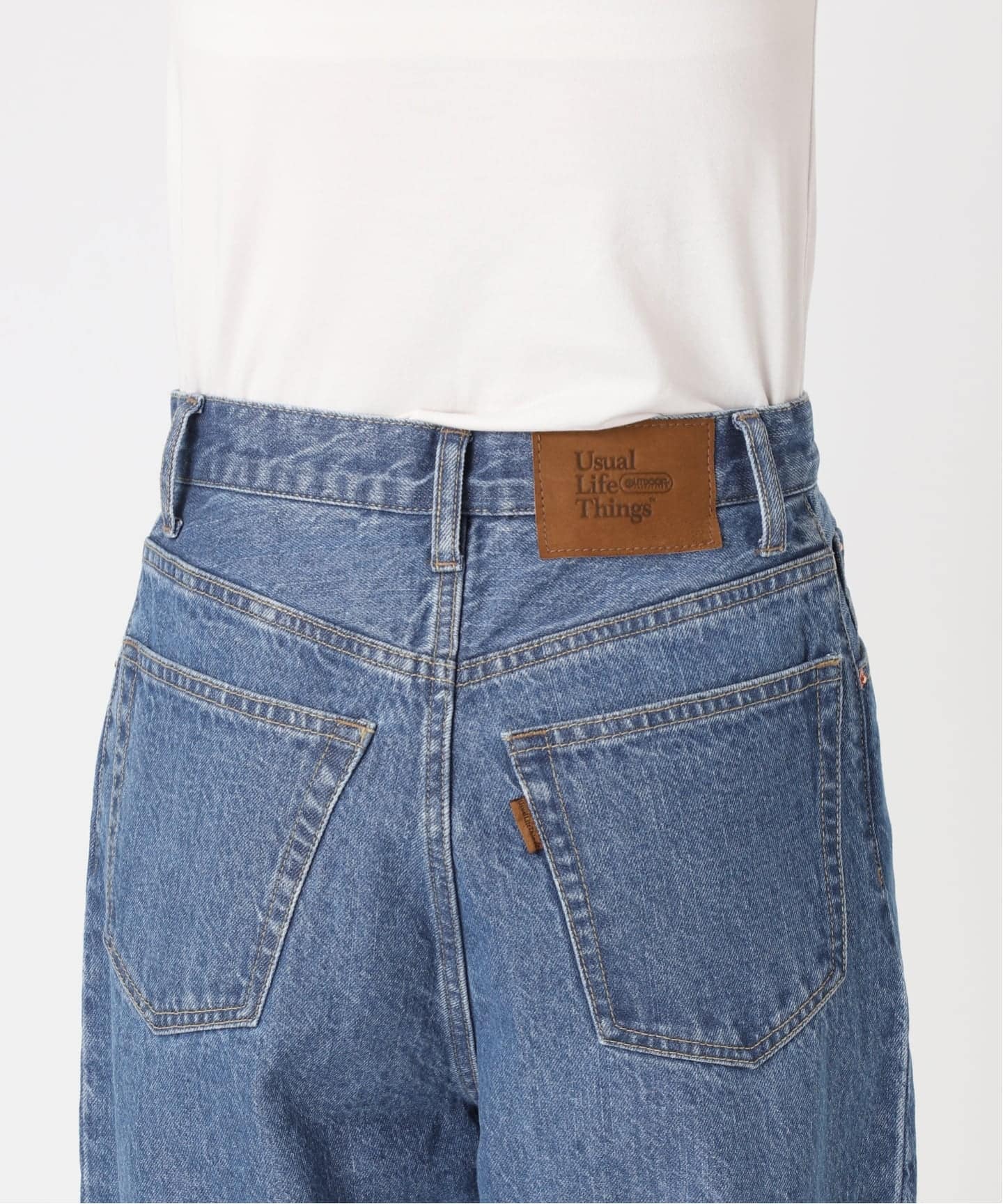 ≪予約 追加≫ULTサマーデニムハイライズルーズ5PKT BLUE/NAVY（デニム