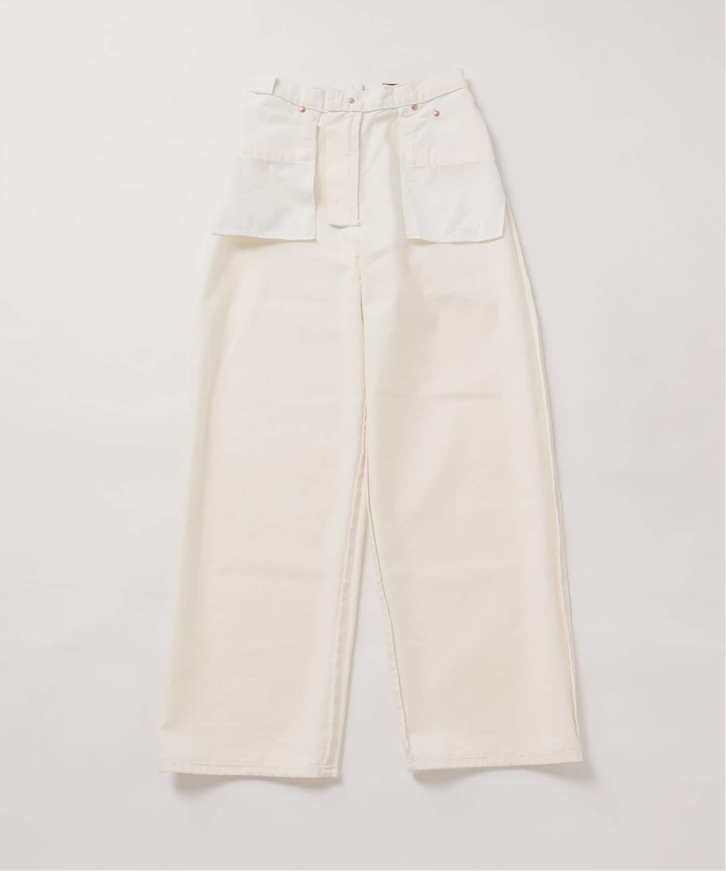 ≪予約≫追加2 ULTサマーデニムハイライズルーズ5PKT WHITE（デニム