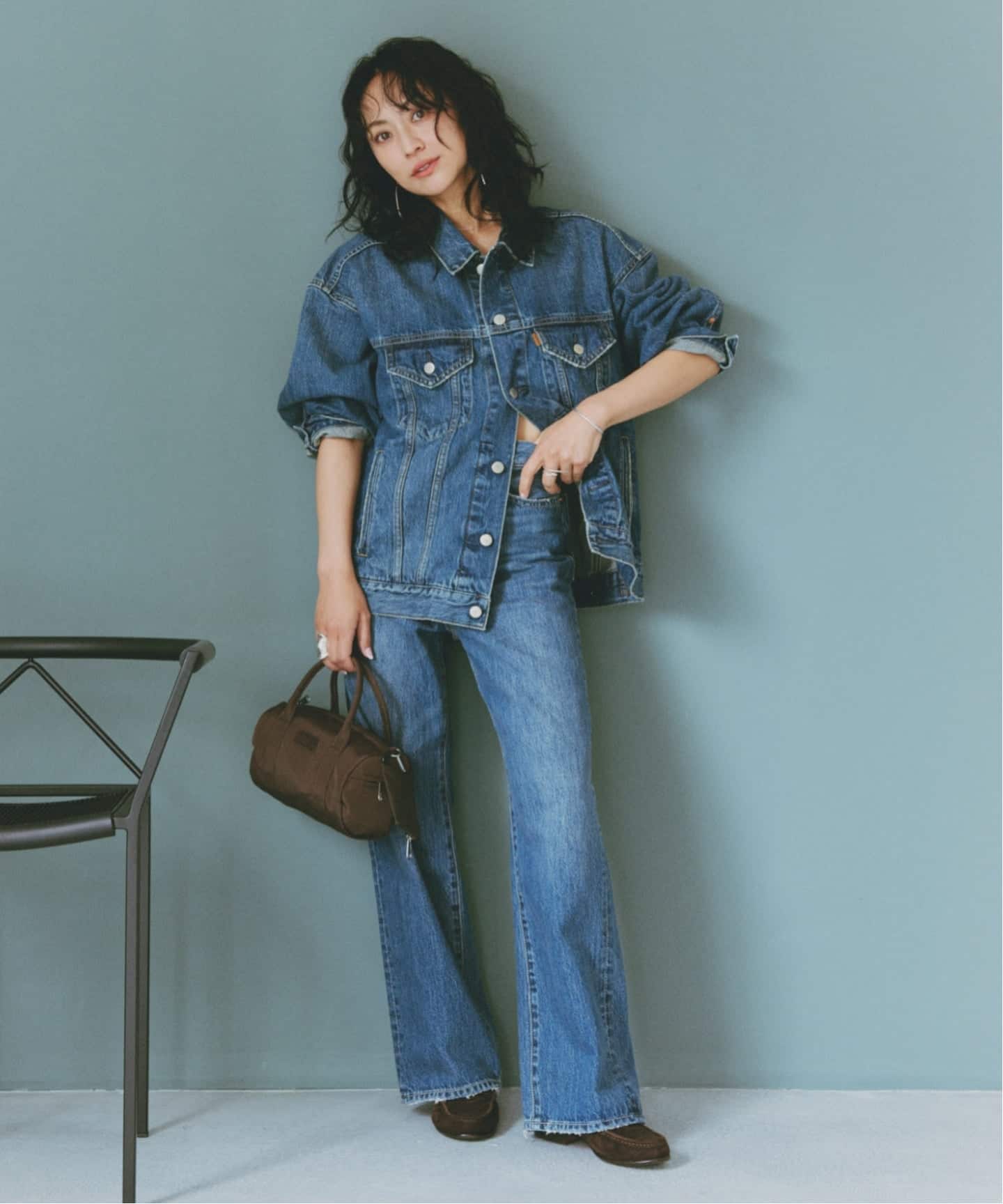 サロペット・オーバーオール・オールインワン Cozue Ninomiya EX suspender pants ≪予約≫Cozue Ninomiya ex ULT DENIM TRUCKER PANTS（デニムパンツ