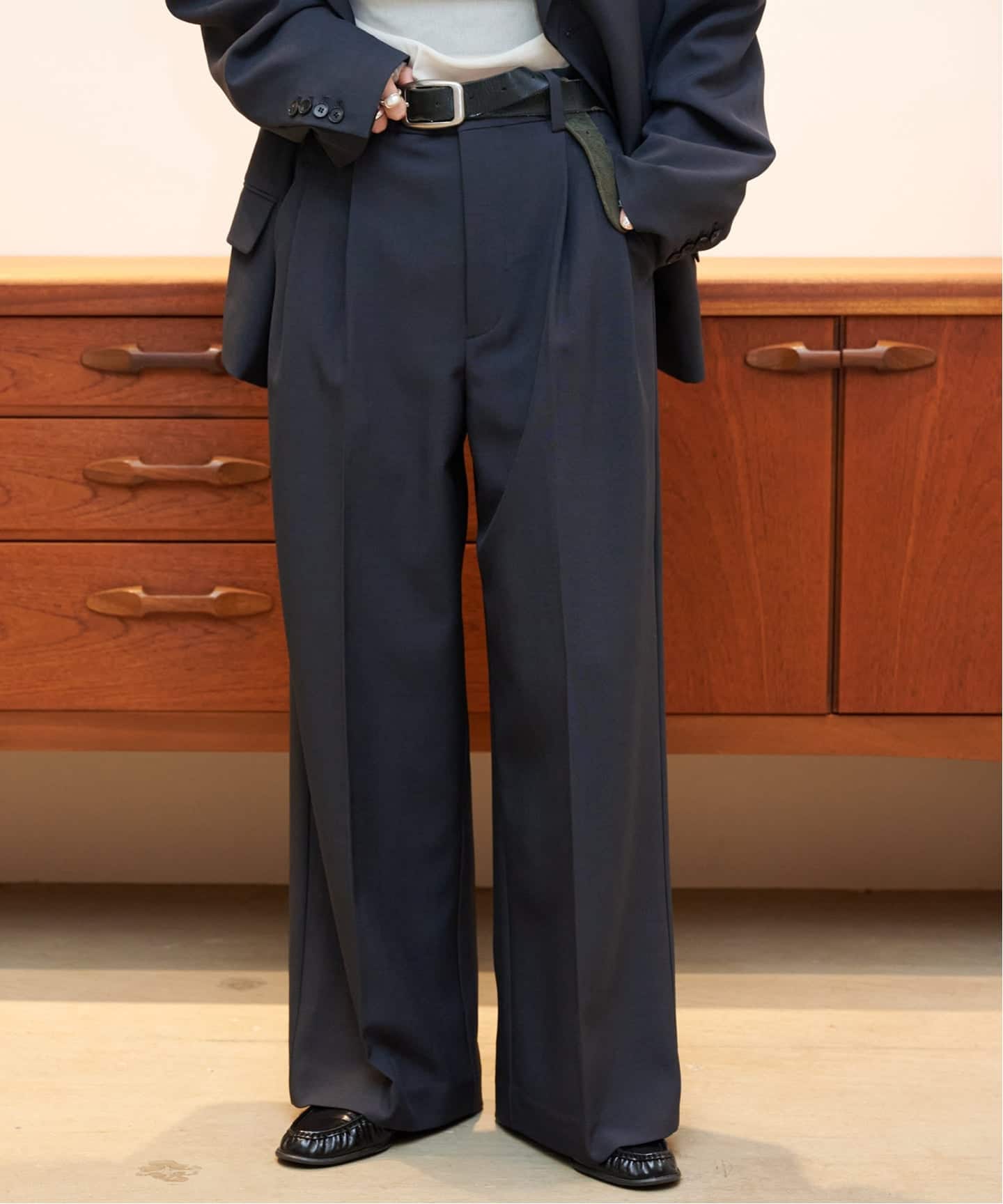 ≪予約/WEB・横浜店限定カラーあり≫ORDINARY タックワイドスラックス