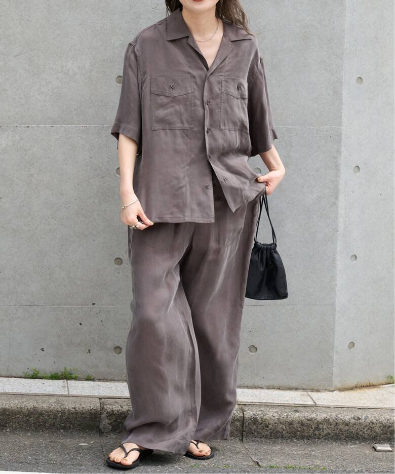 ≪予約≫追加 キュプラステッチワークドロストパンツ（スラックス 