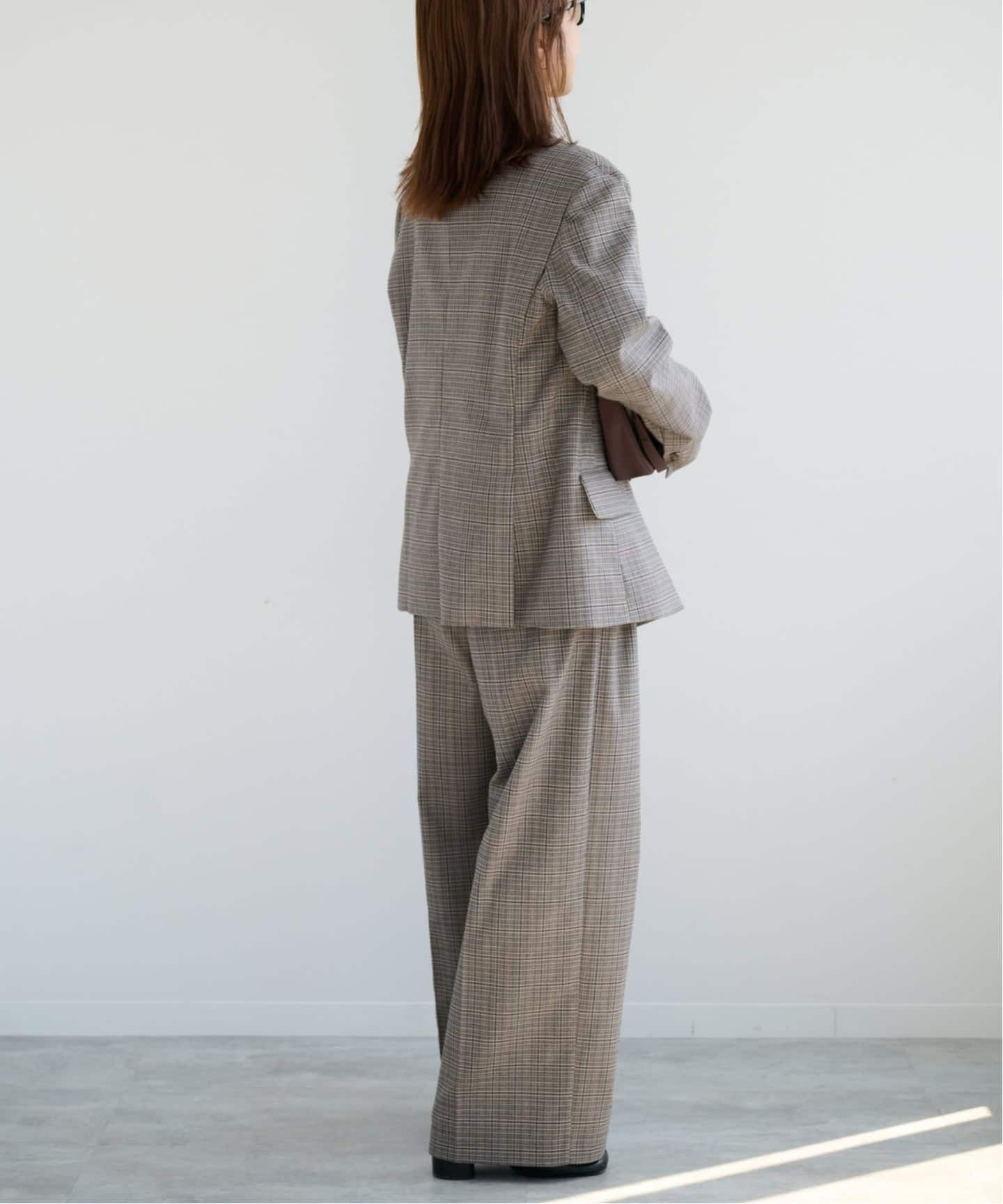 ORDINARY CHECK タックワイドスラックス セットアップ対応（スラックス