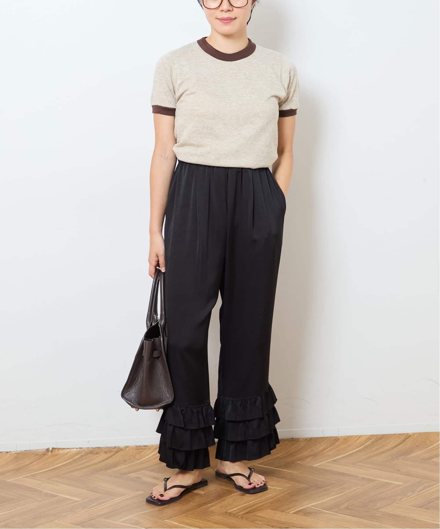TIERED CROPD SATIN パンツ（その他パンツ）｜Bonum（ボナム）の通販