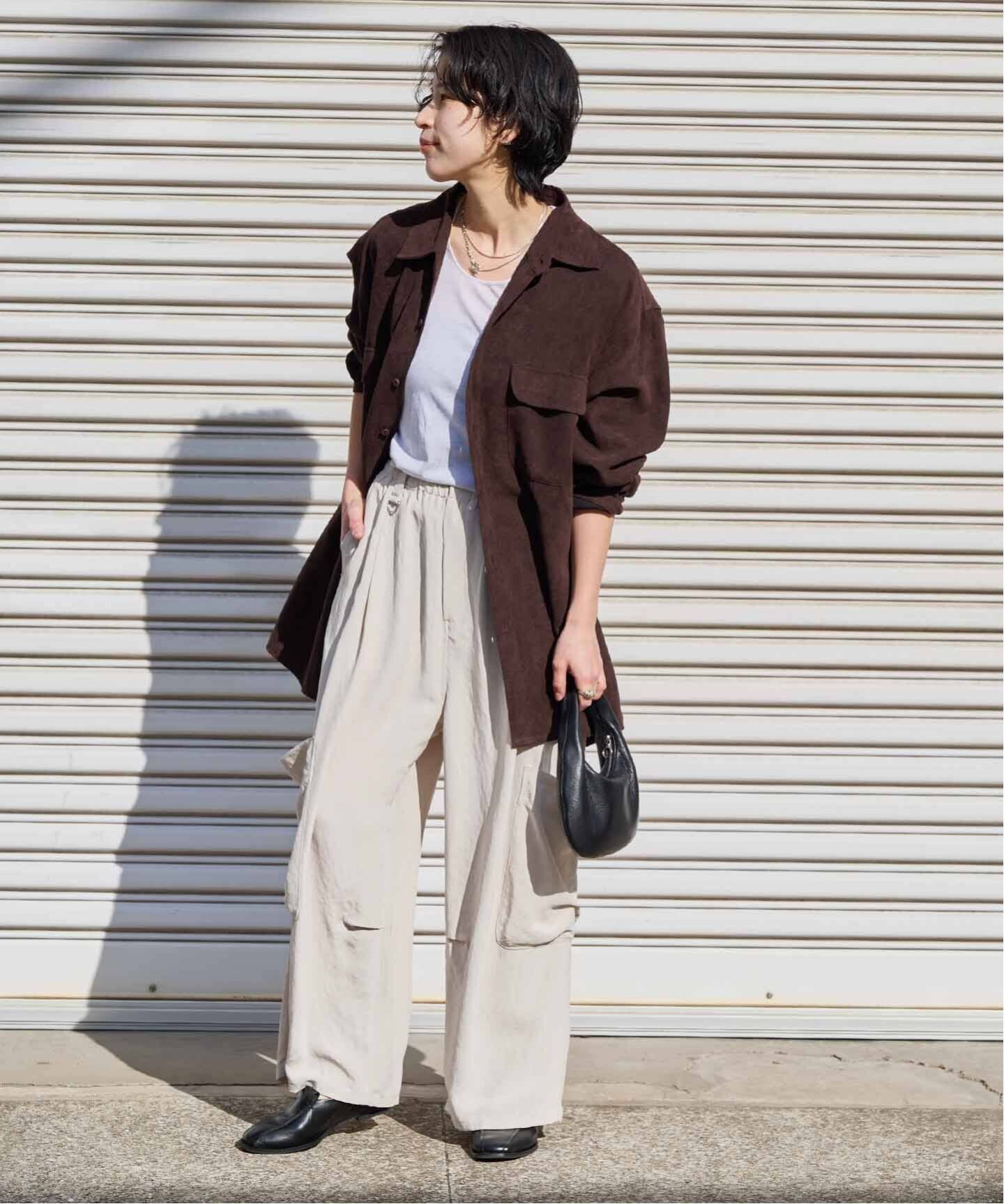 ETRE TOKYO バックサテンリラクシーカーゴパンツ(スラックス ETRE TOKYO バックサテンリラクシーカーゴパンツ(スラックス