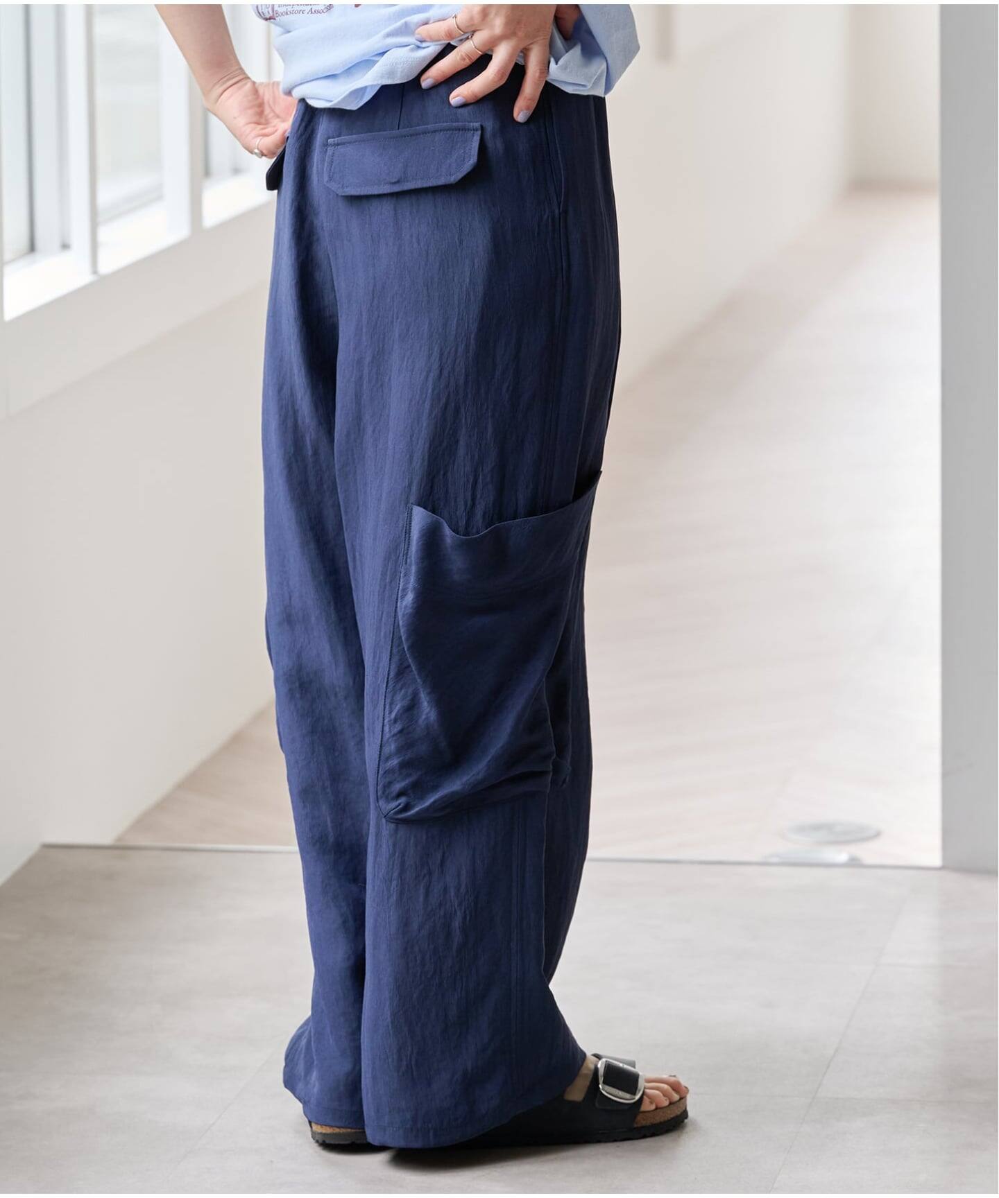 ETRE TOKYO バックサテンリラクシーカーゴパンツ（スラックス）｜BOICE