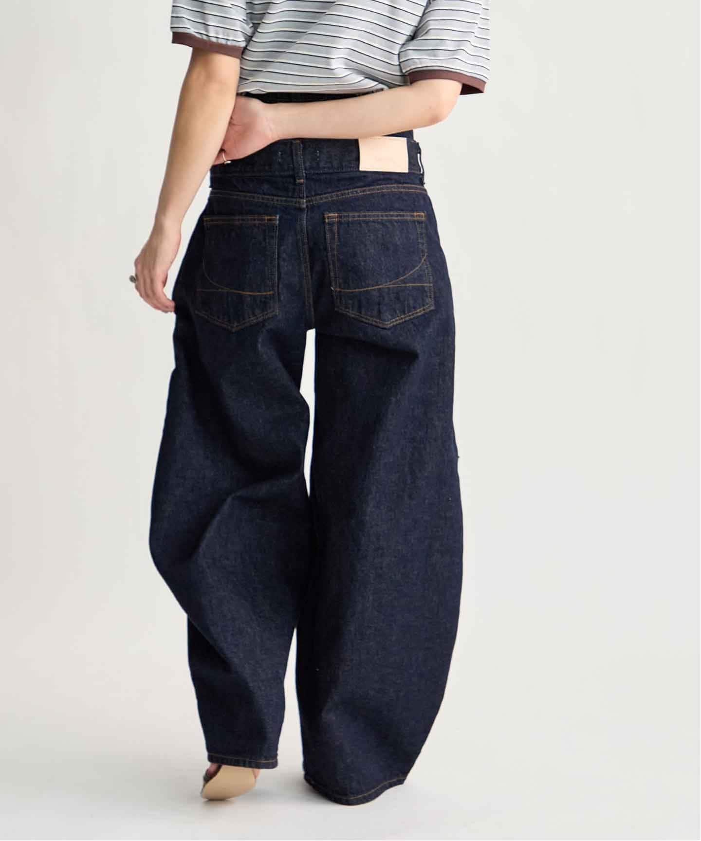 SOMETHING DOUBLE BELT WIDE PANTS（デニムパンツ・ジーンズ）｜BOICE