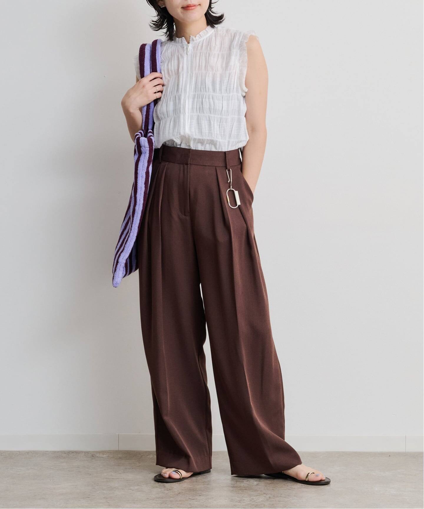 TODAYFUL Tuck Wide Trousers（スラックス）｜BOICE FROM BAYCREW'S