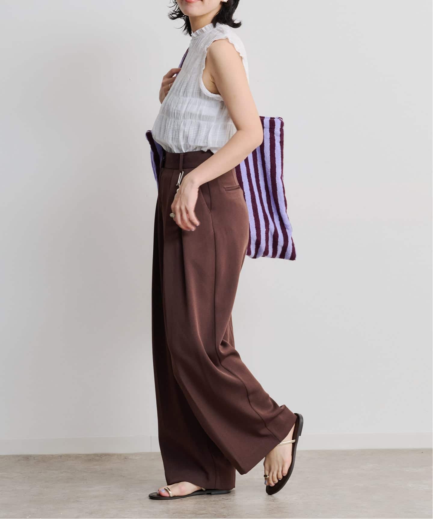 TODAYFUL Tuck Wide Trousers（スラックス）｜BOICE FROM BAYCREW'S