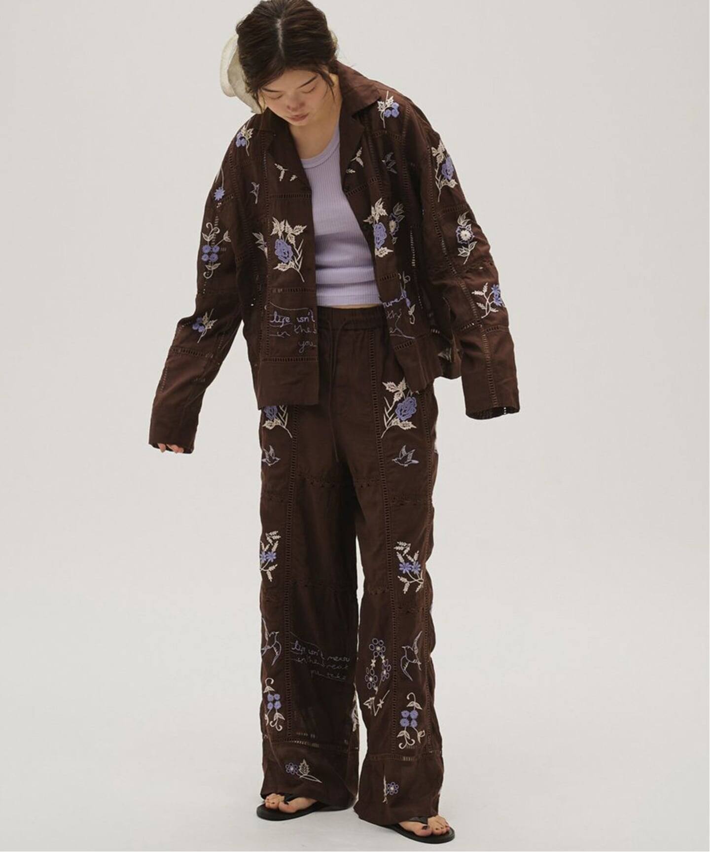 予約》TODAYFUL Embroidery Patchwork Trousers（スラックス）｜BOICE