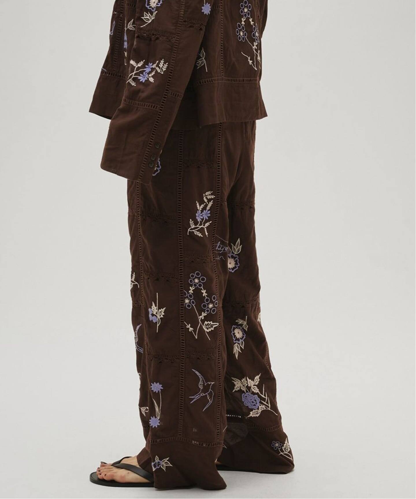 予約》TODAYFUL Embroidery Patchwork Trousers（スラックス）｜BOICE