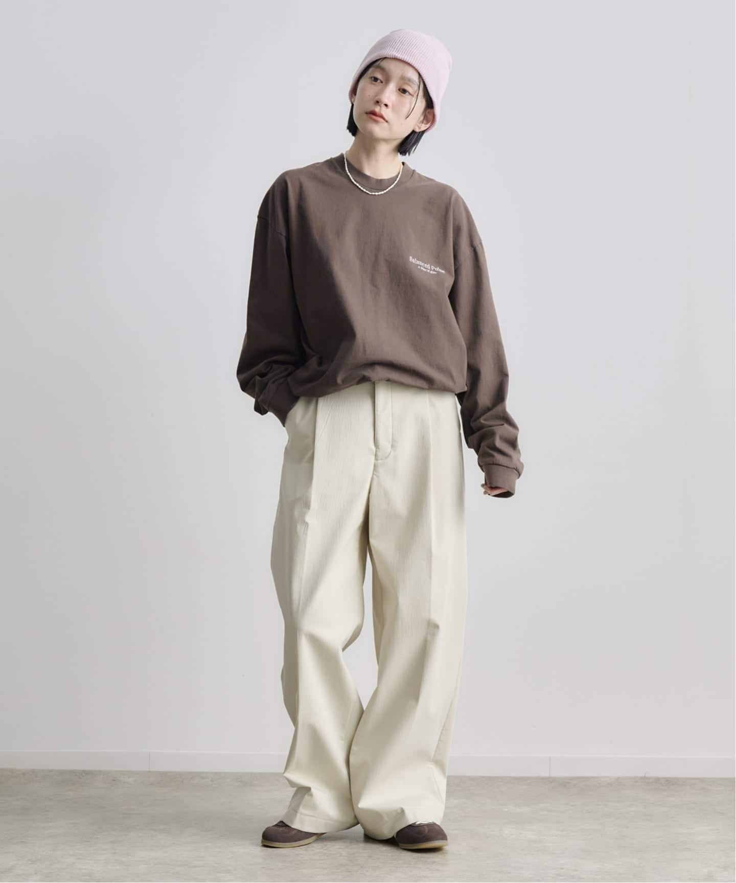 ETRE TOKYO ボンディングタックパンツ（スラックス）｜BOICE FROM