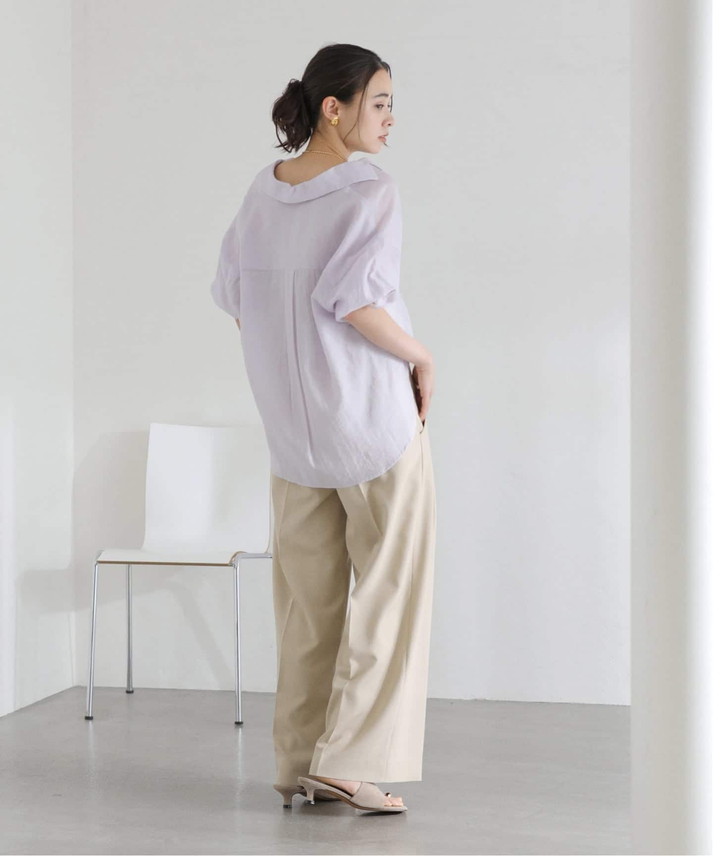 洗える】タックポケットワイドパンツ（スラックス）｜La Totalite（ラ