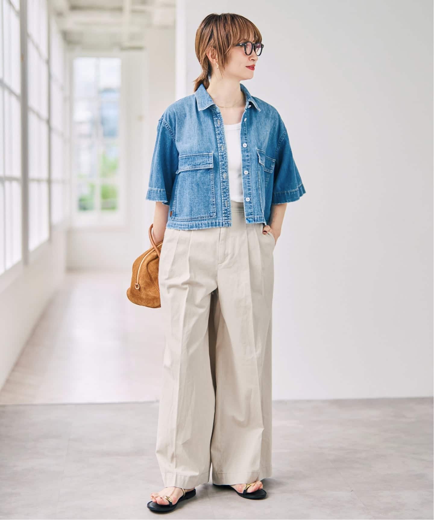 バックアシメチノ（チノパンツ）｜Spick & Span（スピック＆スパン）の
