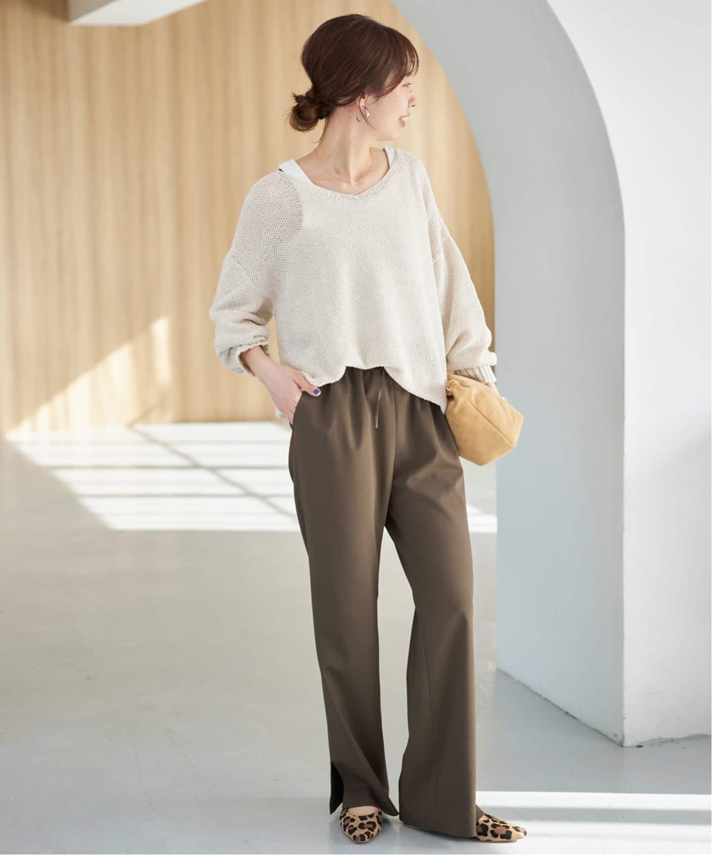 予約》スリットイージーパンツ（スラックス）｜Spick and Span