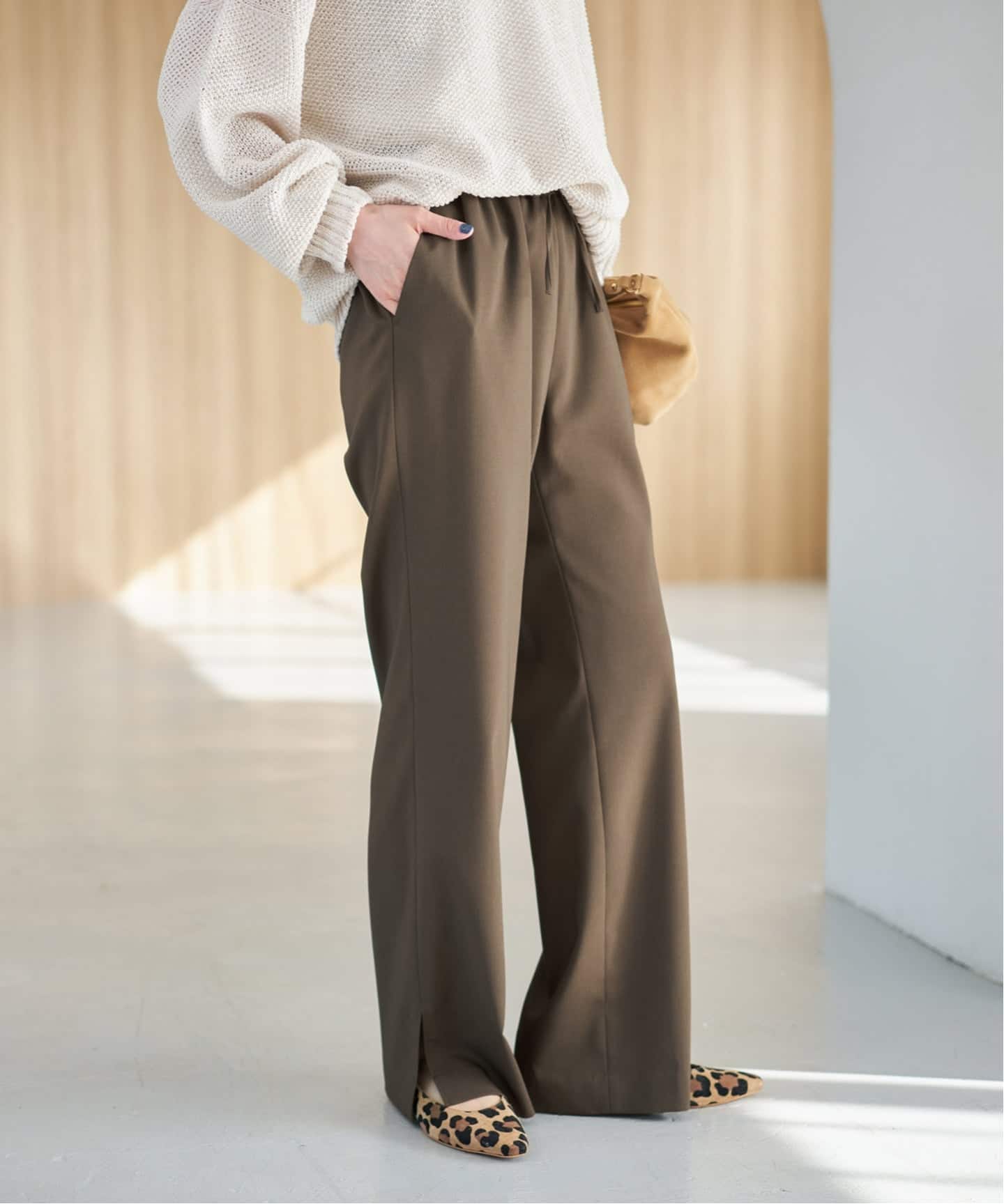 予約》スリットイージーパンツ（スラックス）｜Spick and Span