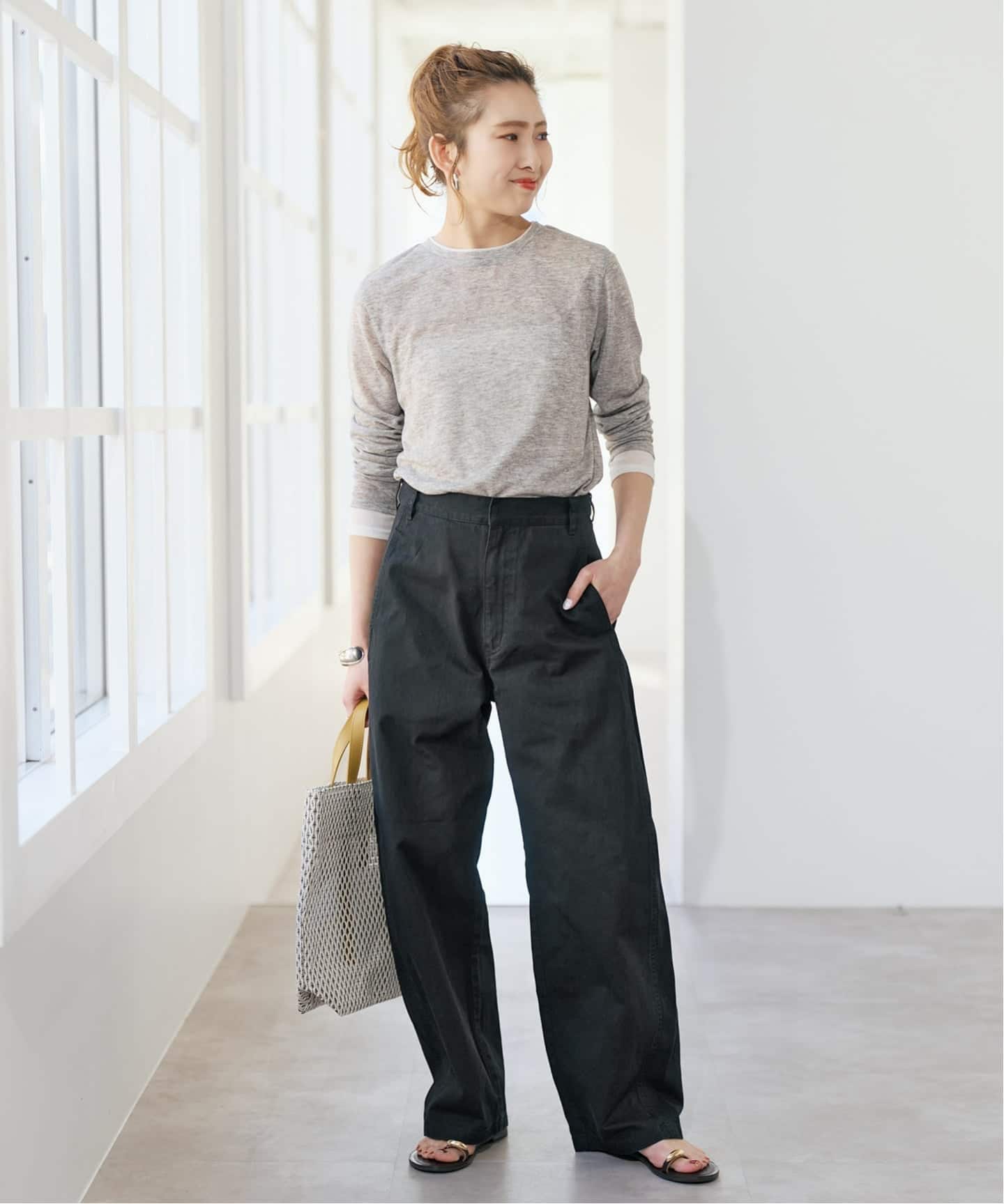Spick & Span コットンバレルレッグパンツ コットンバレルレッグパンツ（その他パンツ）｜Spick & Span（スピック