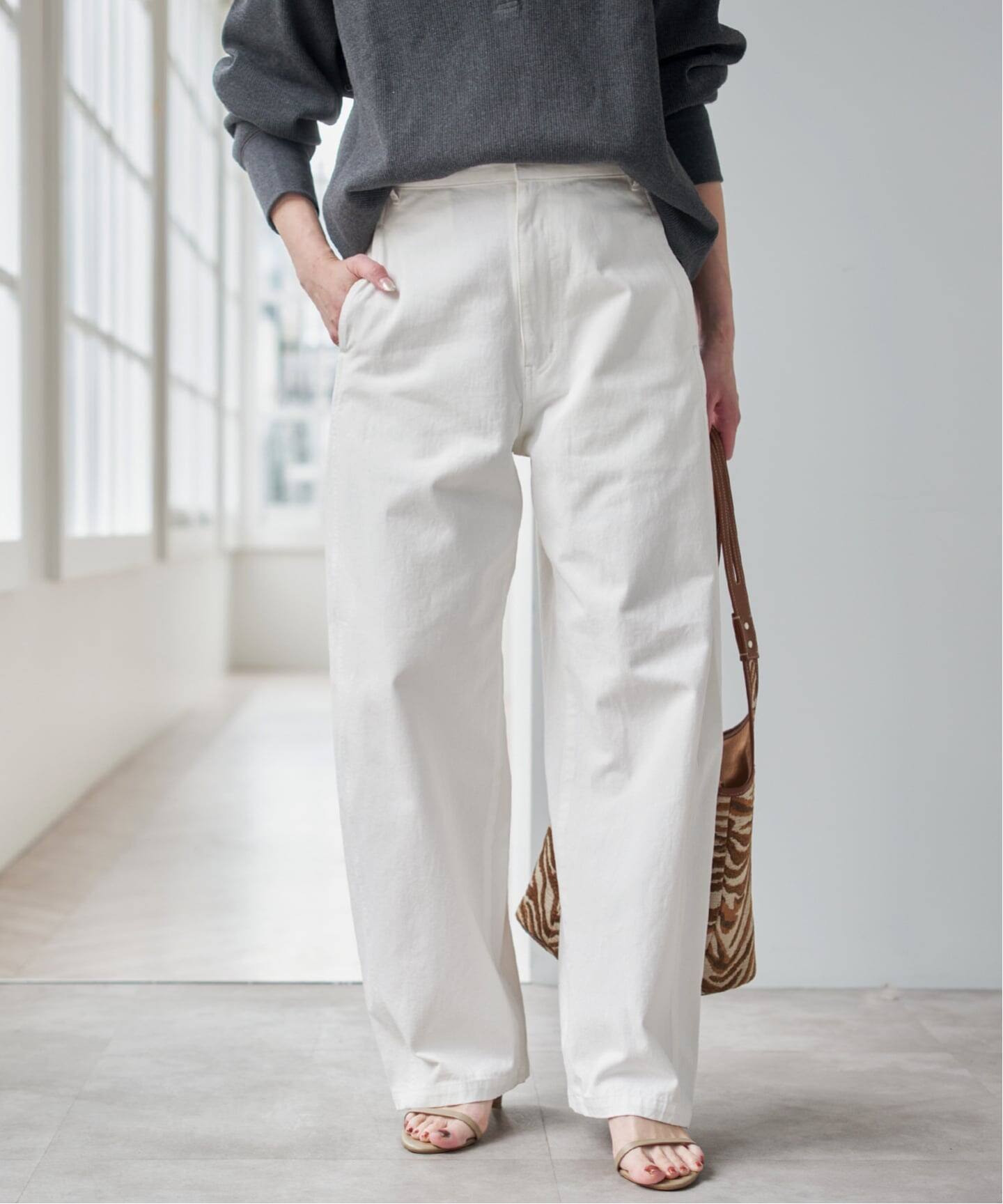 Spick & Span コットンバレルレッグパンツ コットンバレルレッグパンツ（その他パンツ）｜Spick & Span（スピック