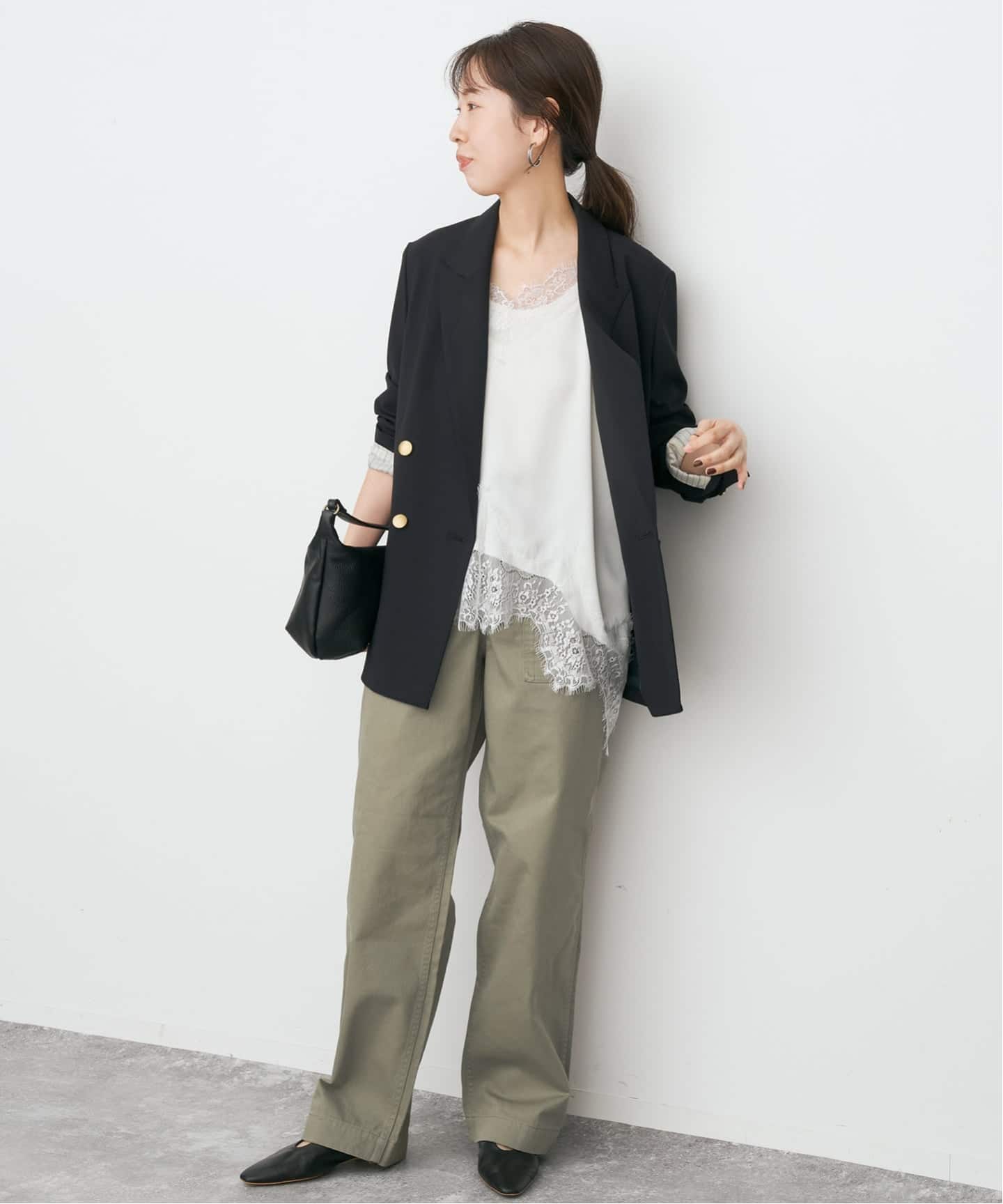 Spick and Span ルーズベイカーパンツ ホワイト　サイズ40 追加2》ルーズベイカーパンツ（カーゴパンツ）｜Spick & Span