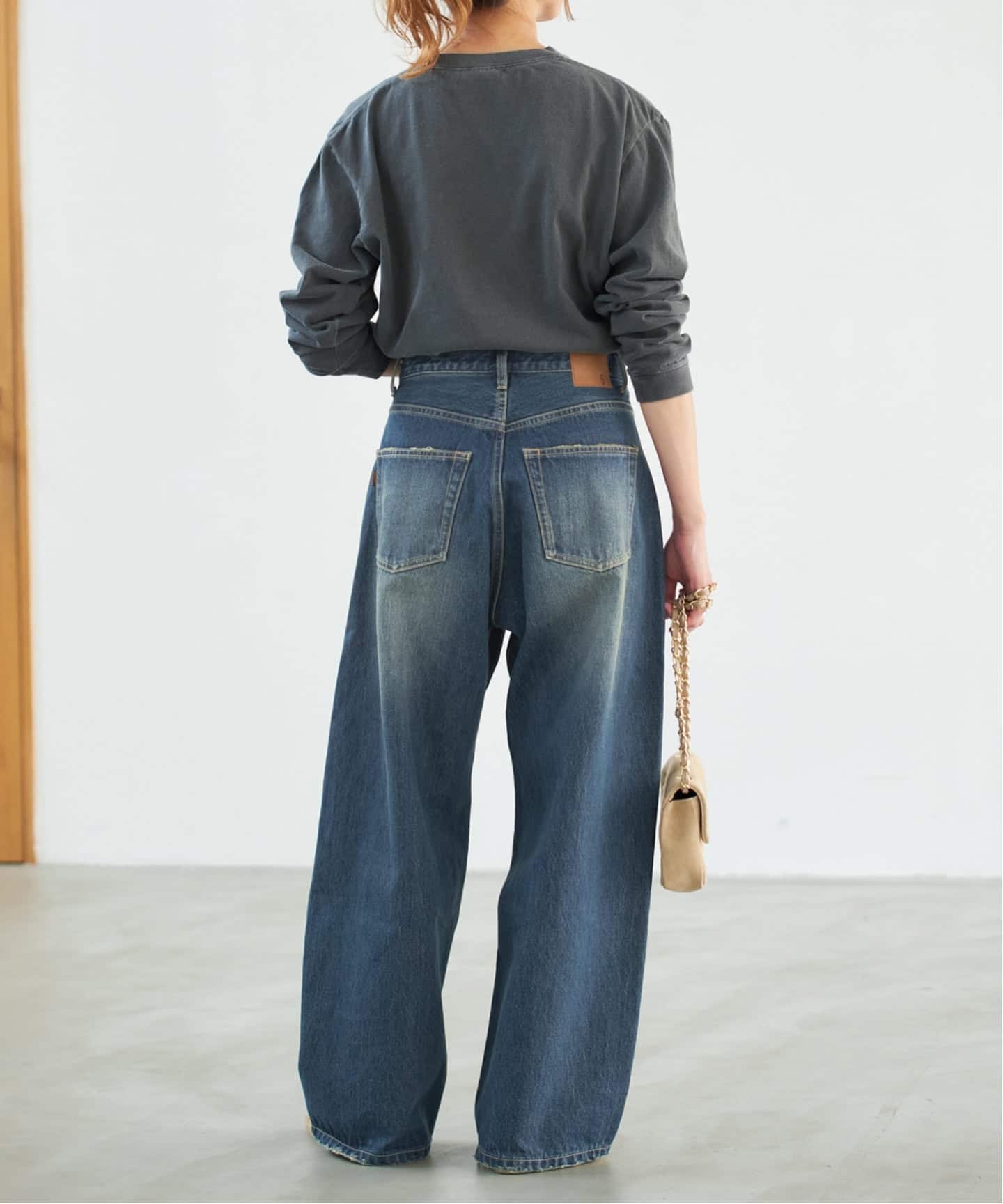 パンツ Spick &Span 5 1/2 TUCKBARREL DENIM Spick and Span/5 1/2