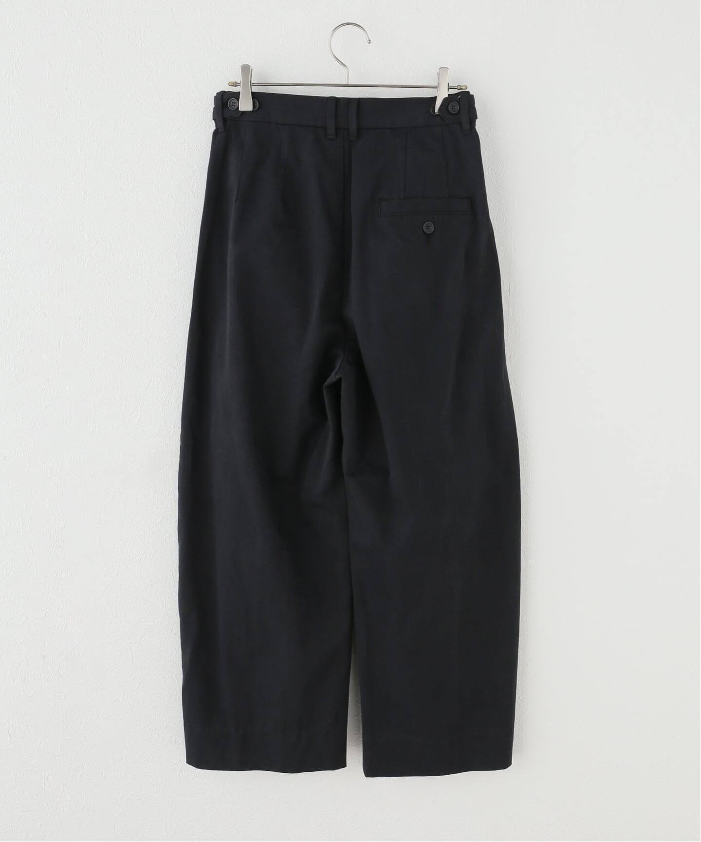 remer / コットンギャバタックカーブパンツ /ブラックS remer パンツ コットンギャバタックカーブパンツ - cotton gabardine