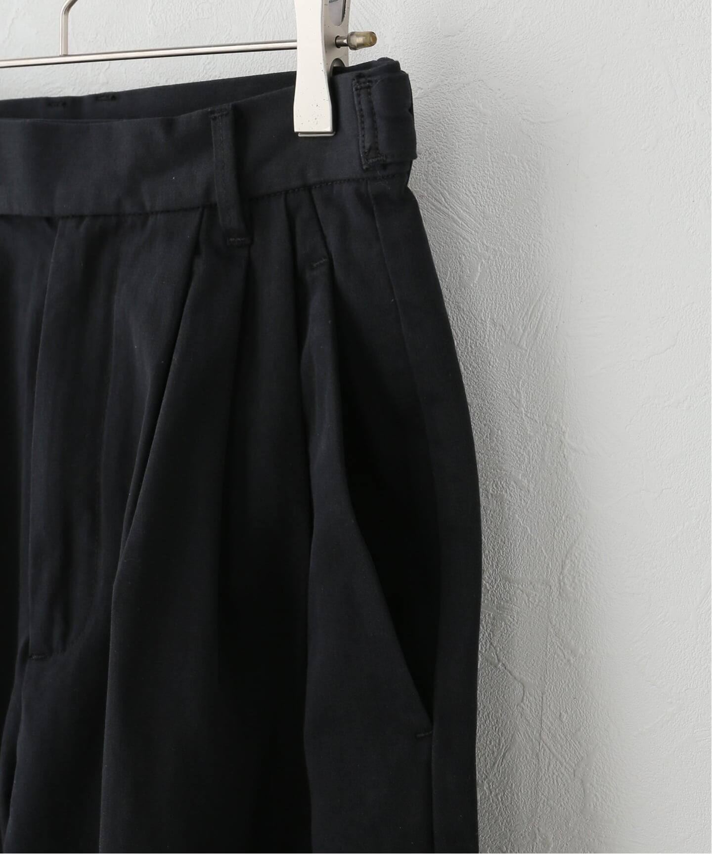 remer / コットンギャバタックカーブパンツ /ブラックS remer パンツ コットンギャバタックカーブパンツ - cotton gabardine